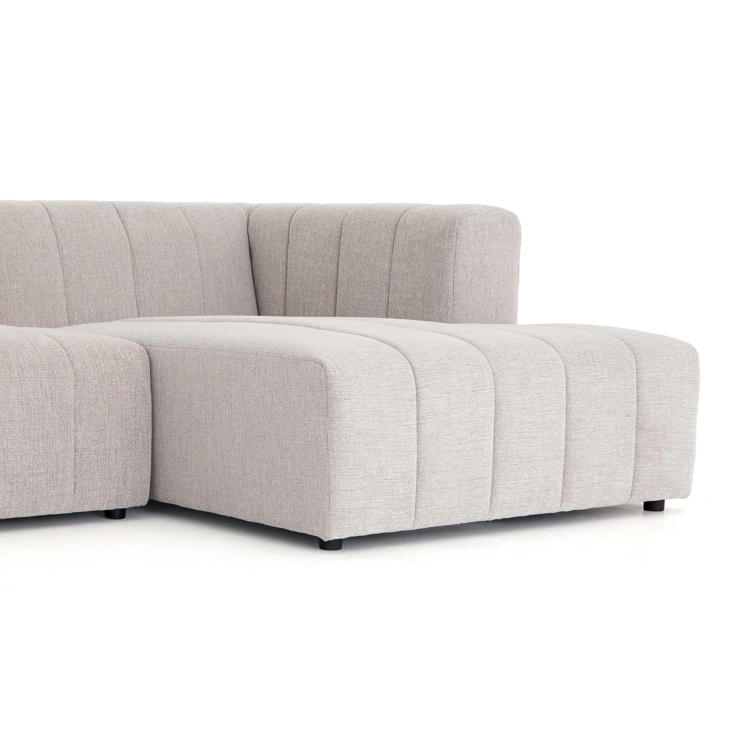 Langham Chaise Channeled 6 Piece Sectional, Napa Sandstone by Four Hands - Image 8