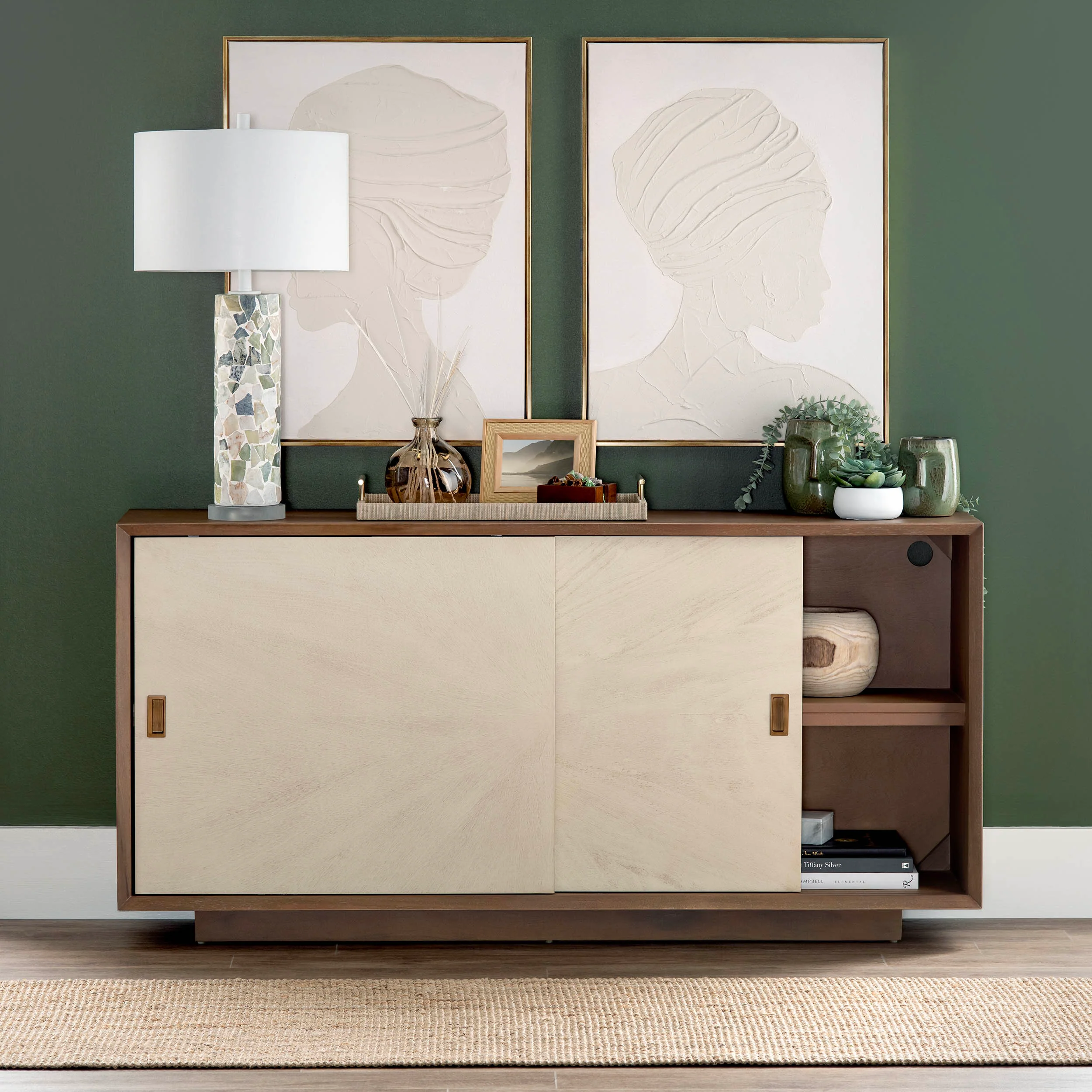 Langley 2 Door Sideboard, Brown - Image 6