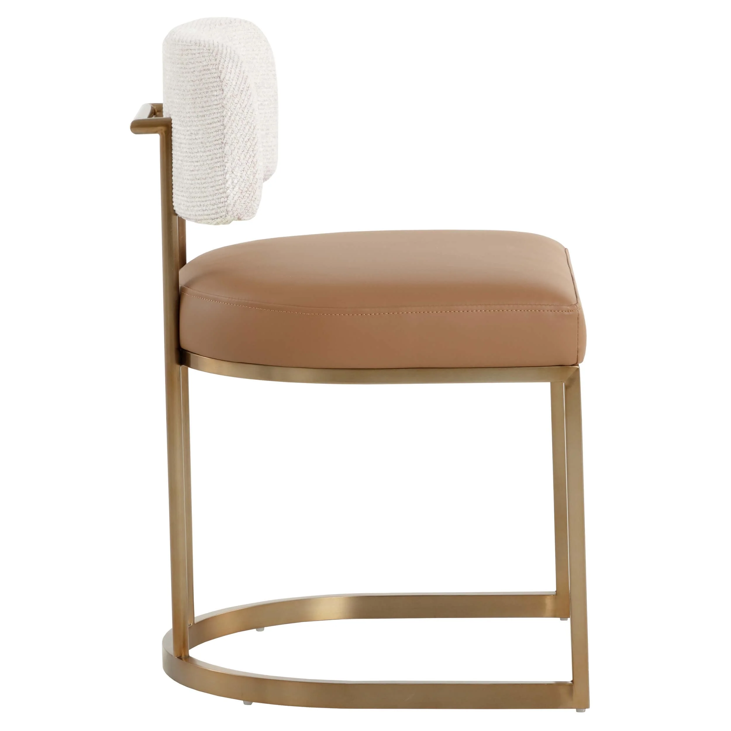 Larissa Dining Chair, Napa Cognac/Rhea Light Barley, Set of 2 - Image 3