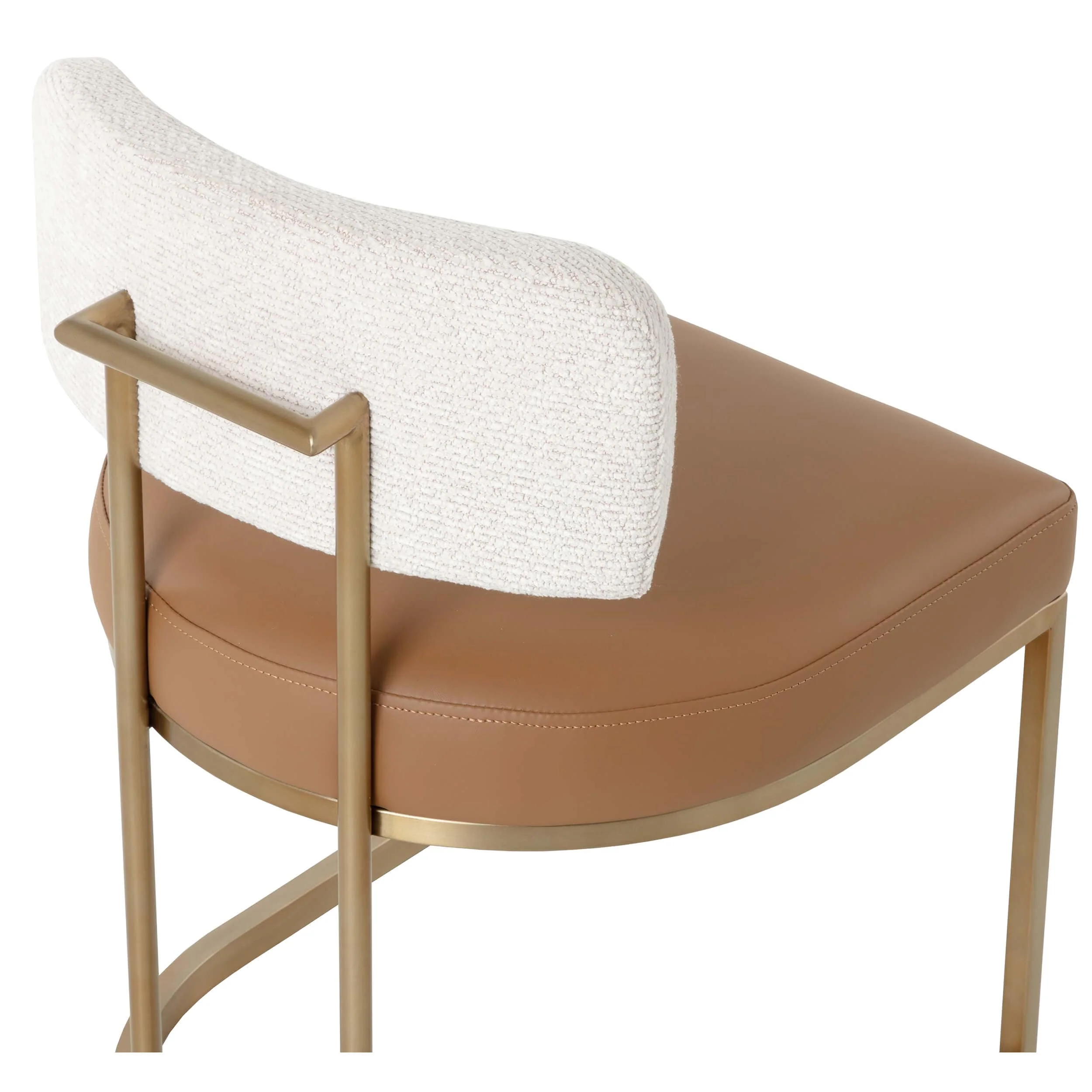 Larissa Dining Chair, Napa Cognac/Rhea Light Barley, Set of 2 - Image 5