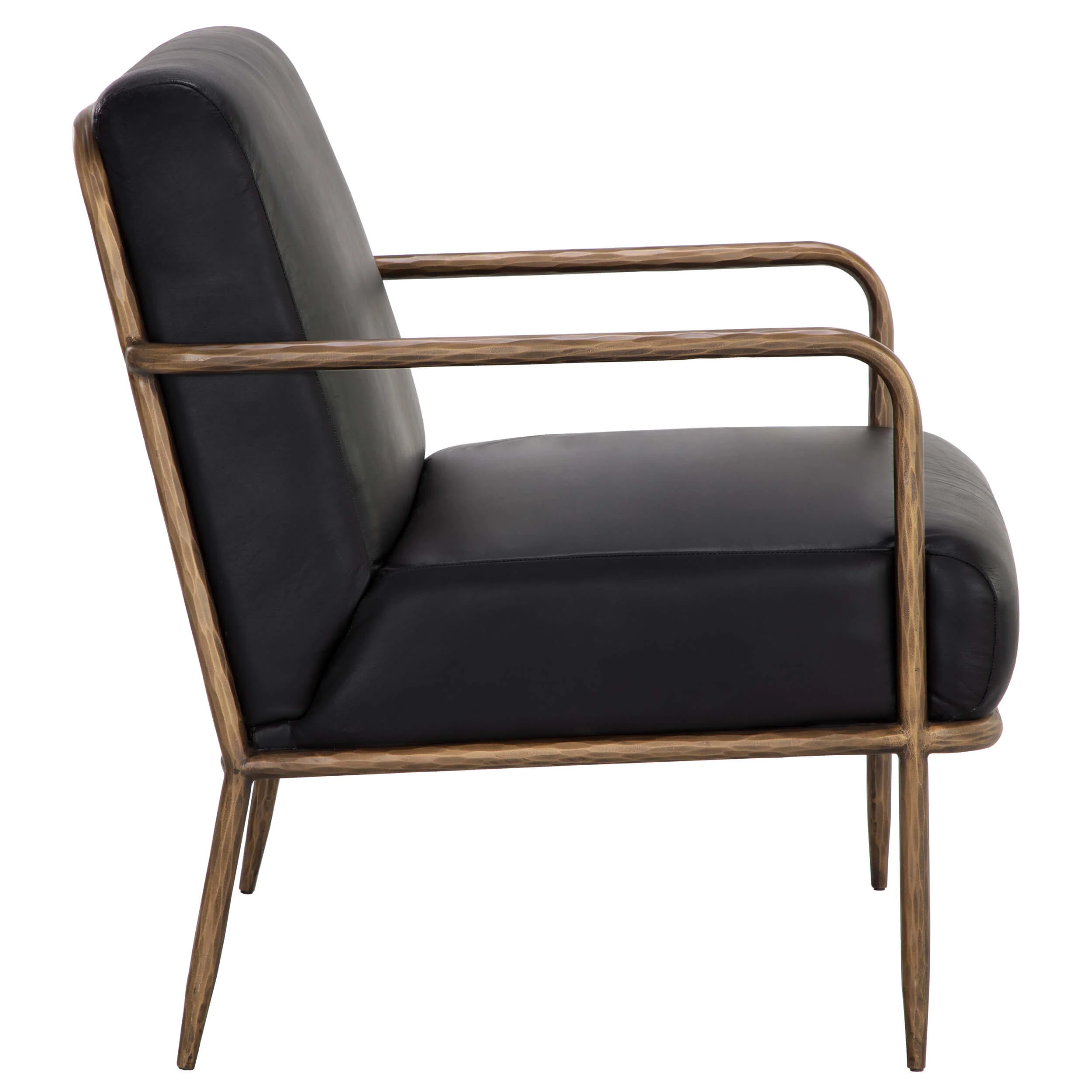 Lathan Leather Chair, Charcoal Black - Image 3
