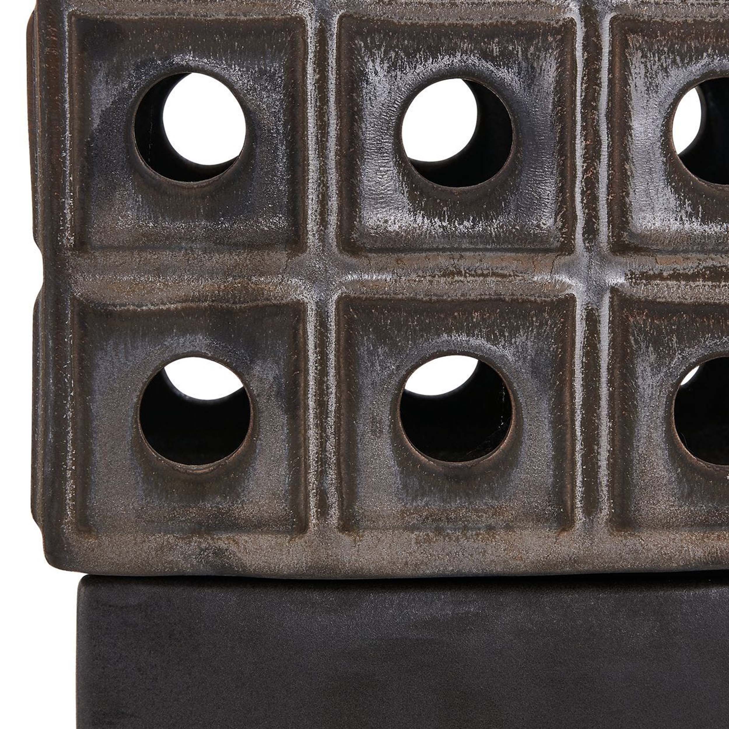 Lattice Outdoor Lantern Candleholder, Dark Bronze - Image 4