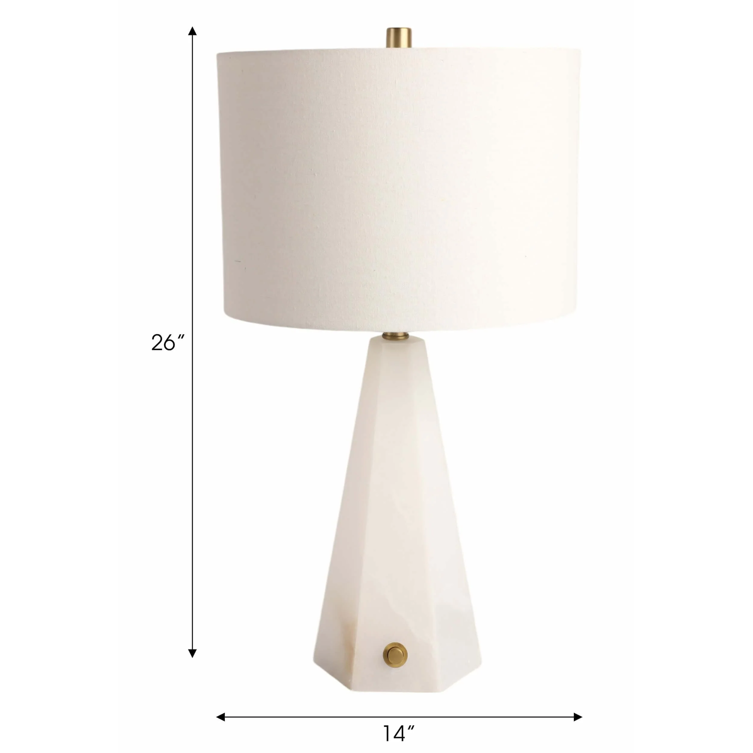 Laurel Alabaster Table Lamp, White - Image 5