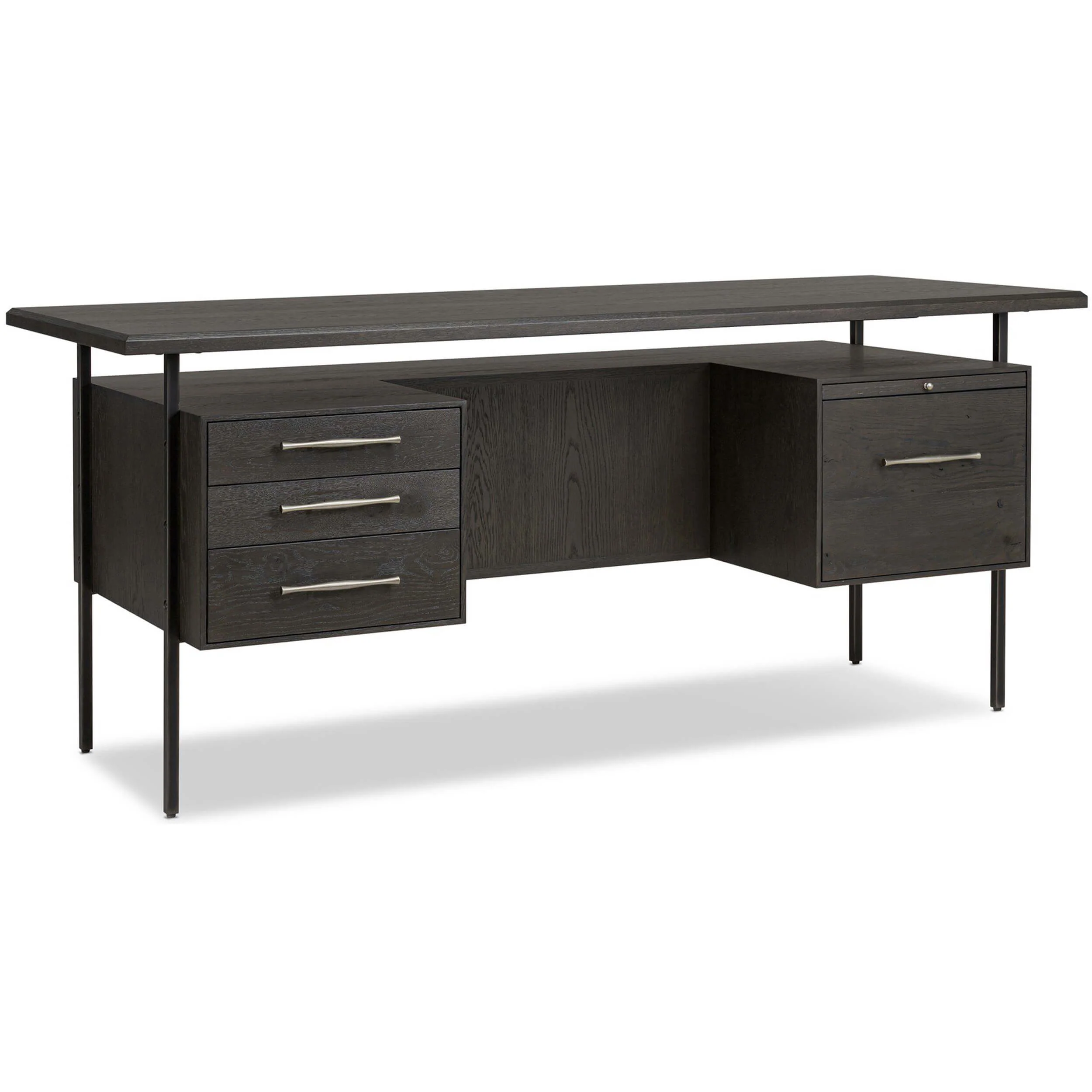 Lauren Desk, Charcoal Oak by Four Hands