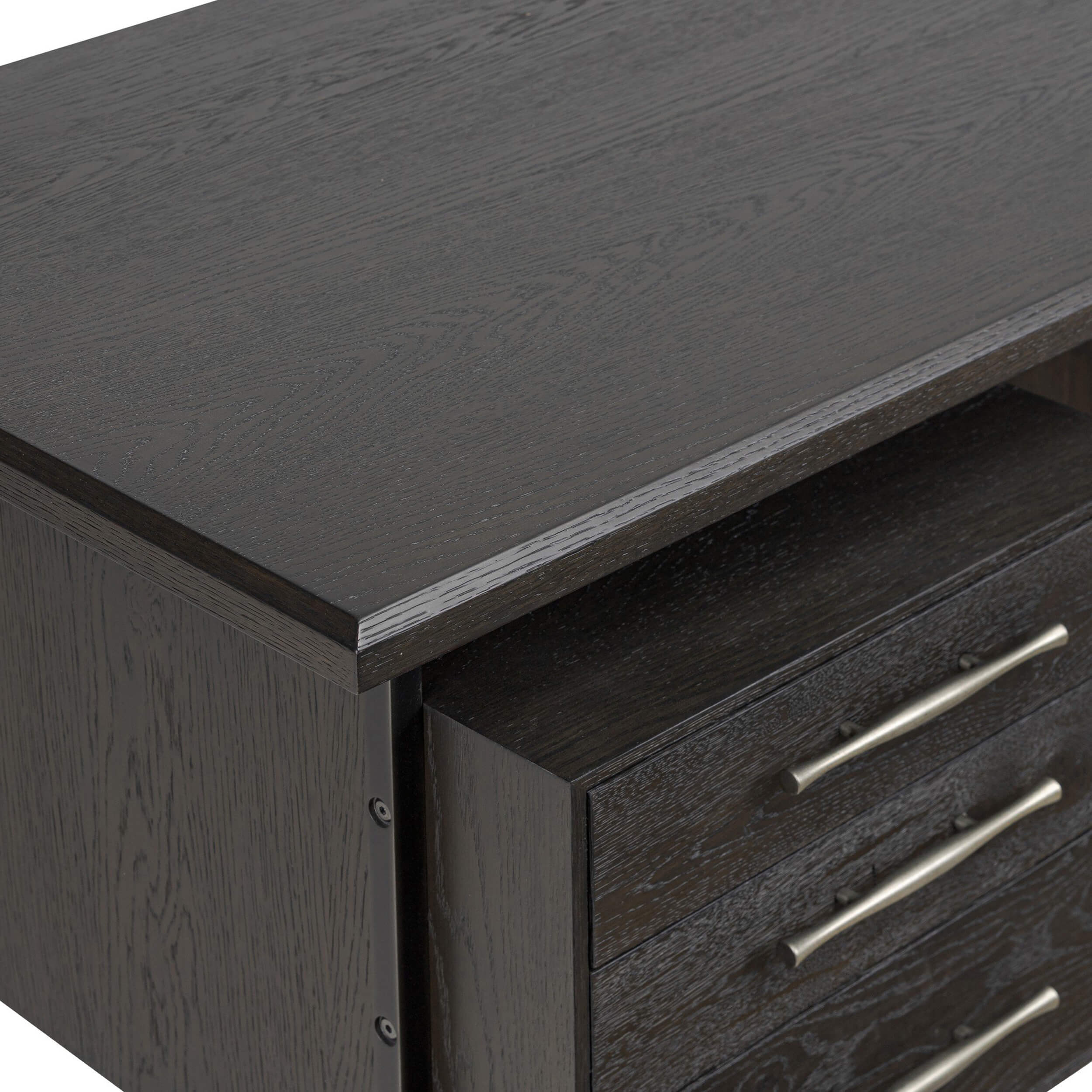 Lauren Desk, Charcoal Oak by Four Hands - Image 5
