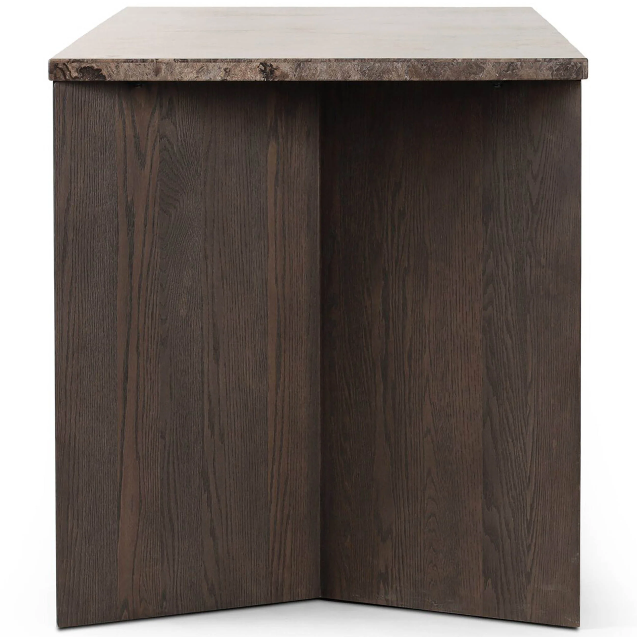 Lawson Desk, Warm Grey Marble by Four Hands - Image 3