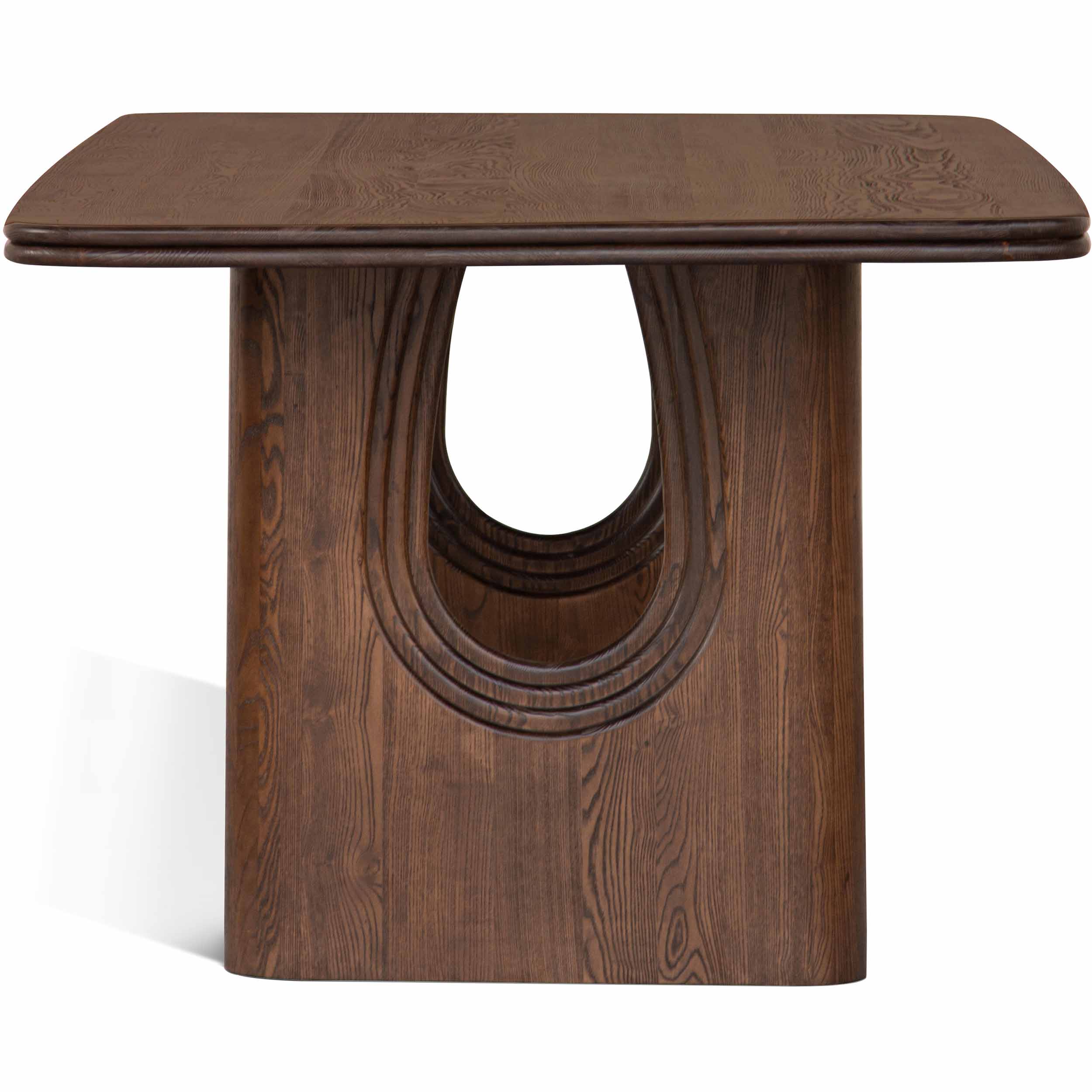 Layered Dining Table, Mud Brown - Image 3