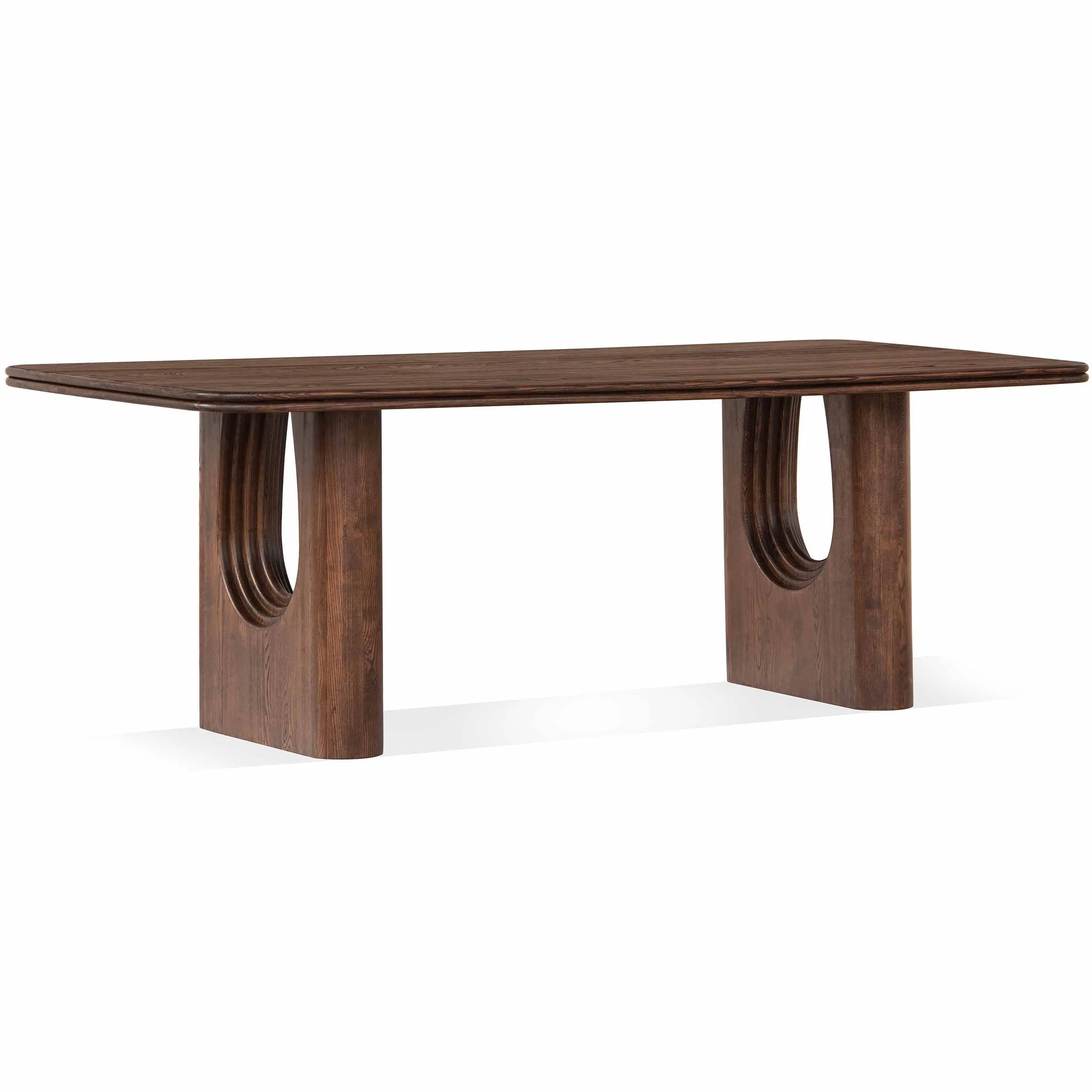 Layered Dining Table, Mud Brown - Image 4