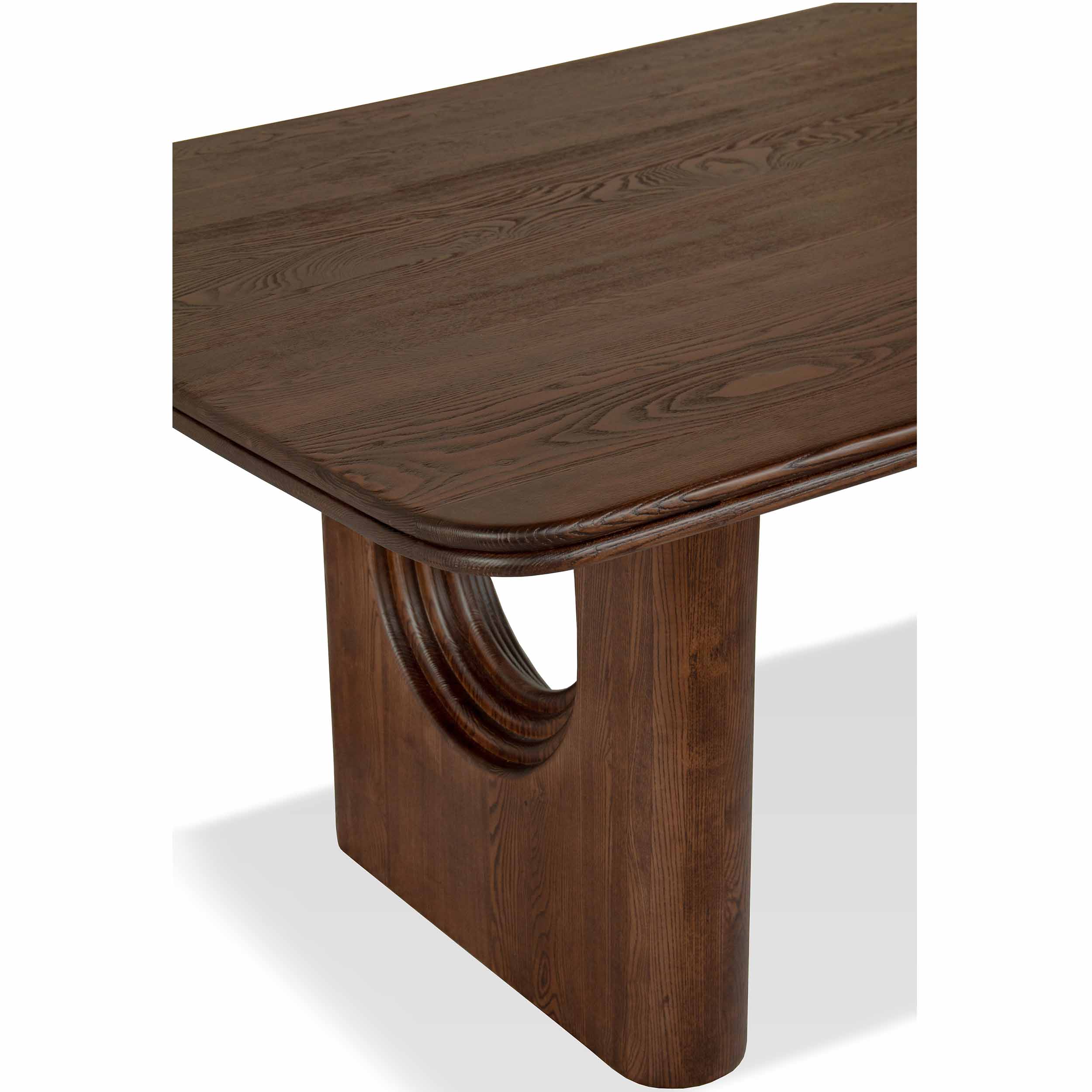 Layered Dining Table, Mud Brown - Image 5