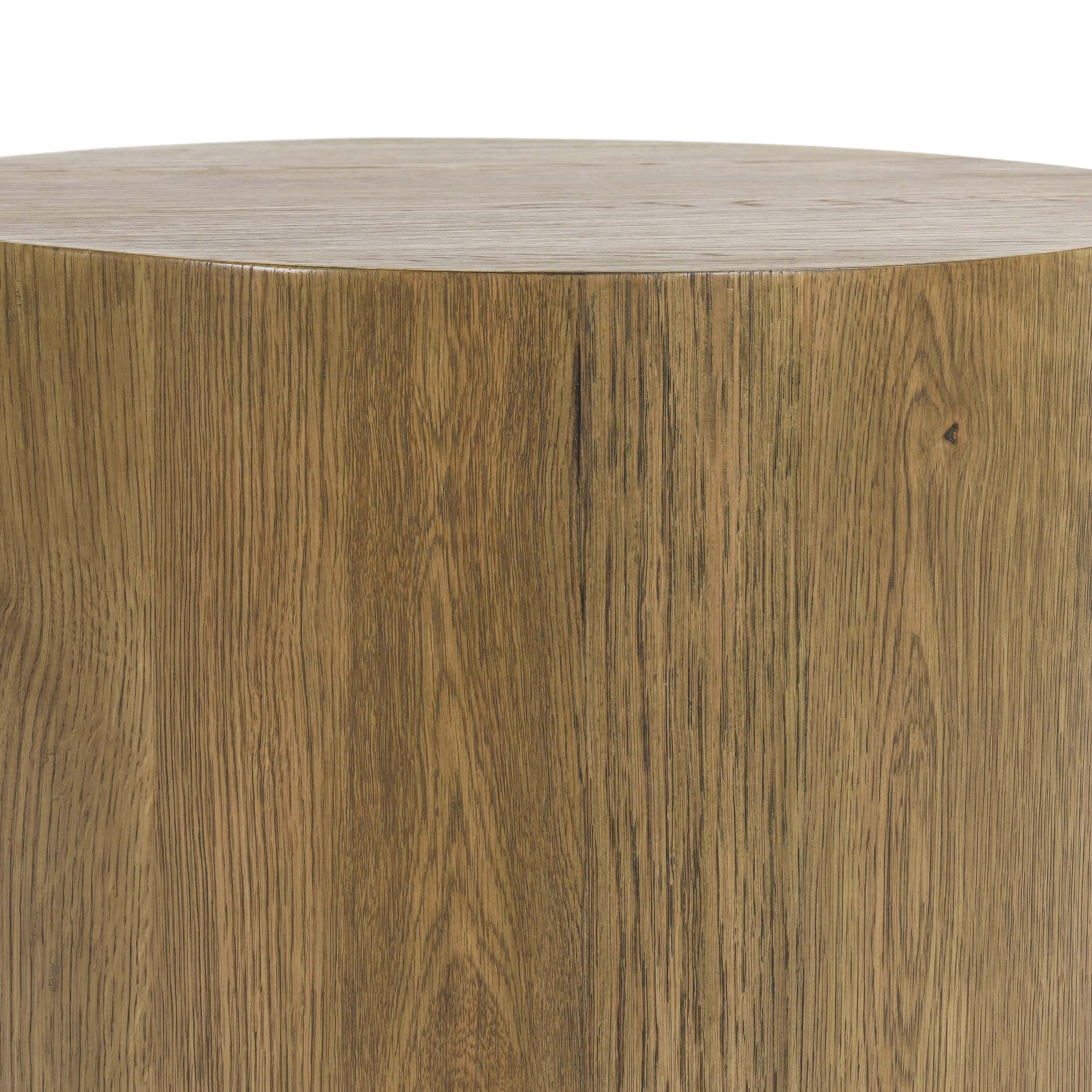 Layne Round End Table, Light Brown - Image 3