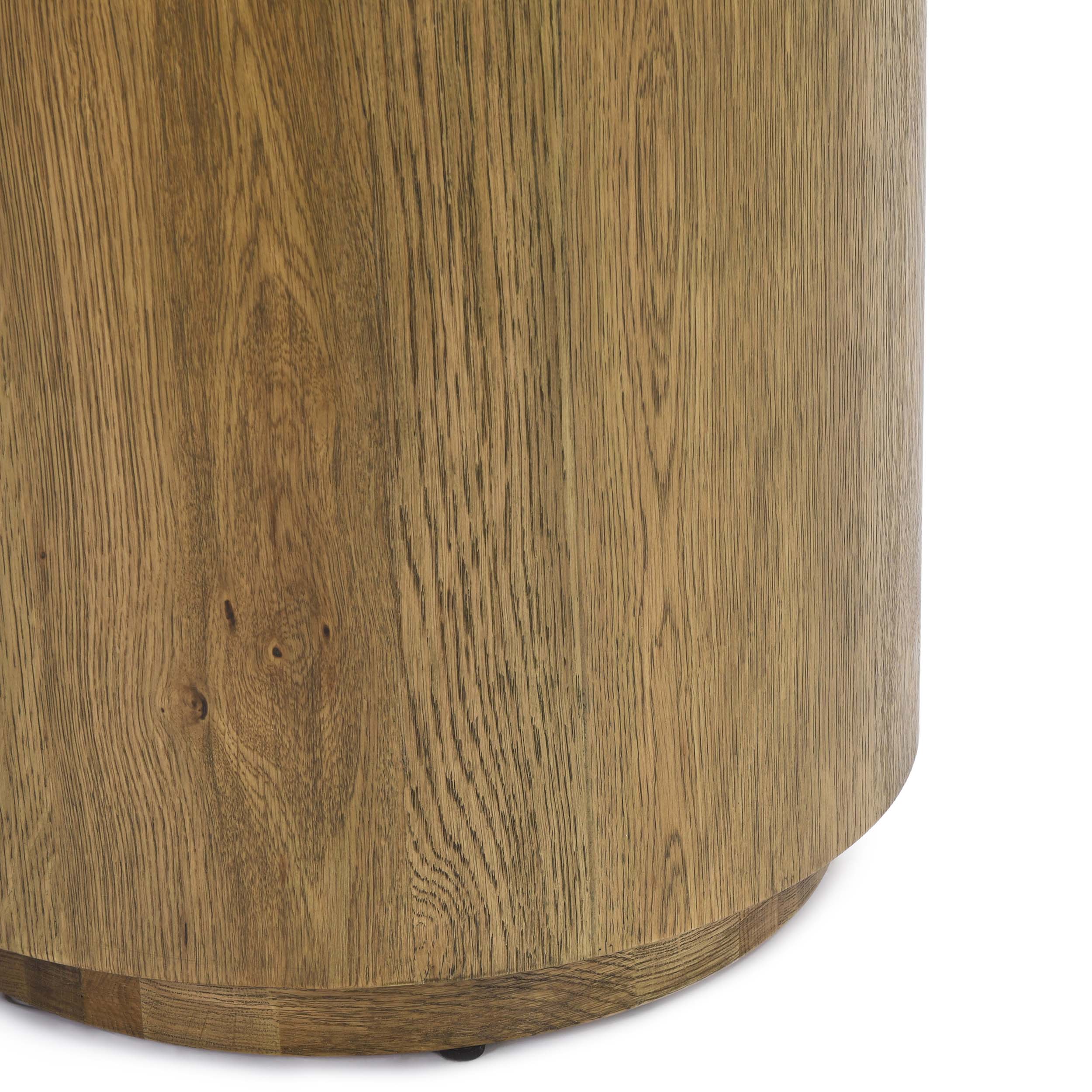 Layne Round End Table, Light Brown - Image 4
