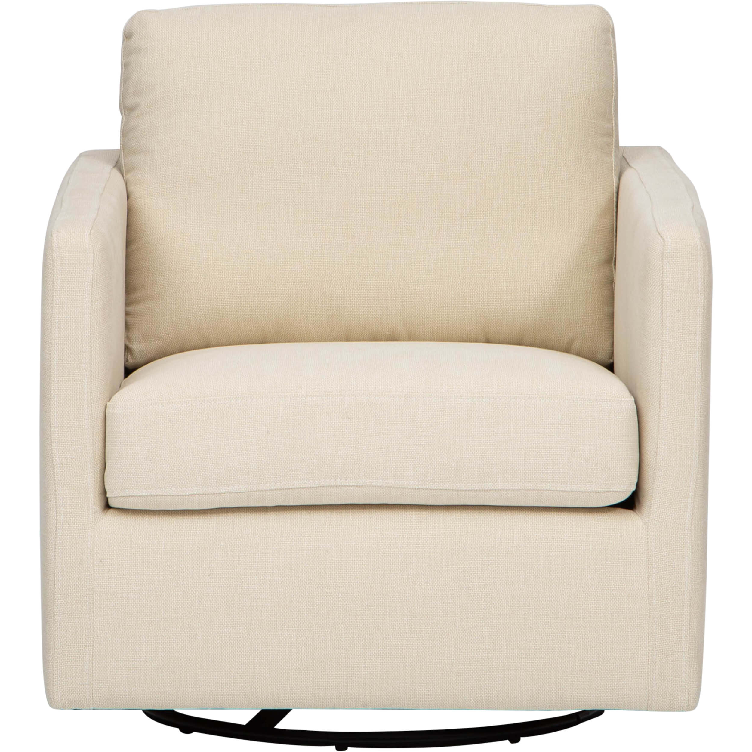 Layne Swivel Chair, Basketweave Ivory - Image 2