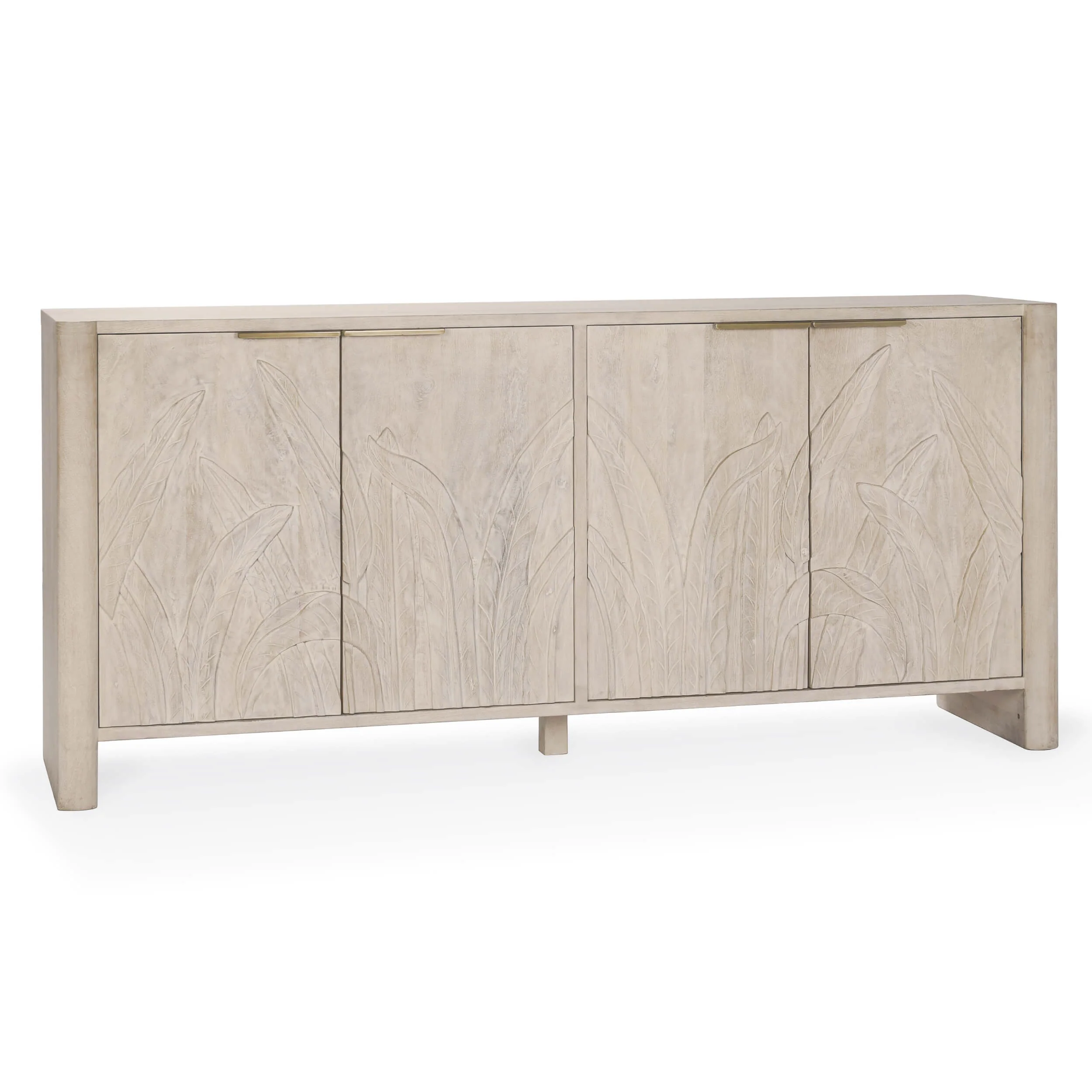 Ledro 4 Door Cabinet, White Washed