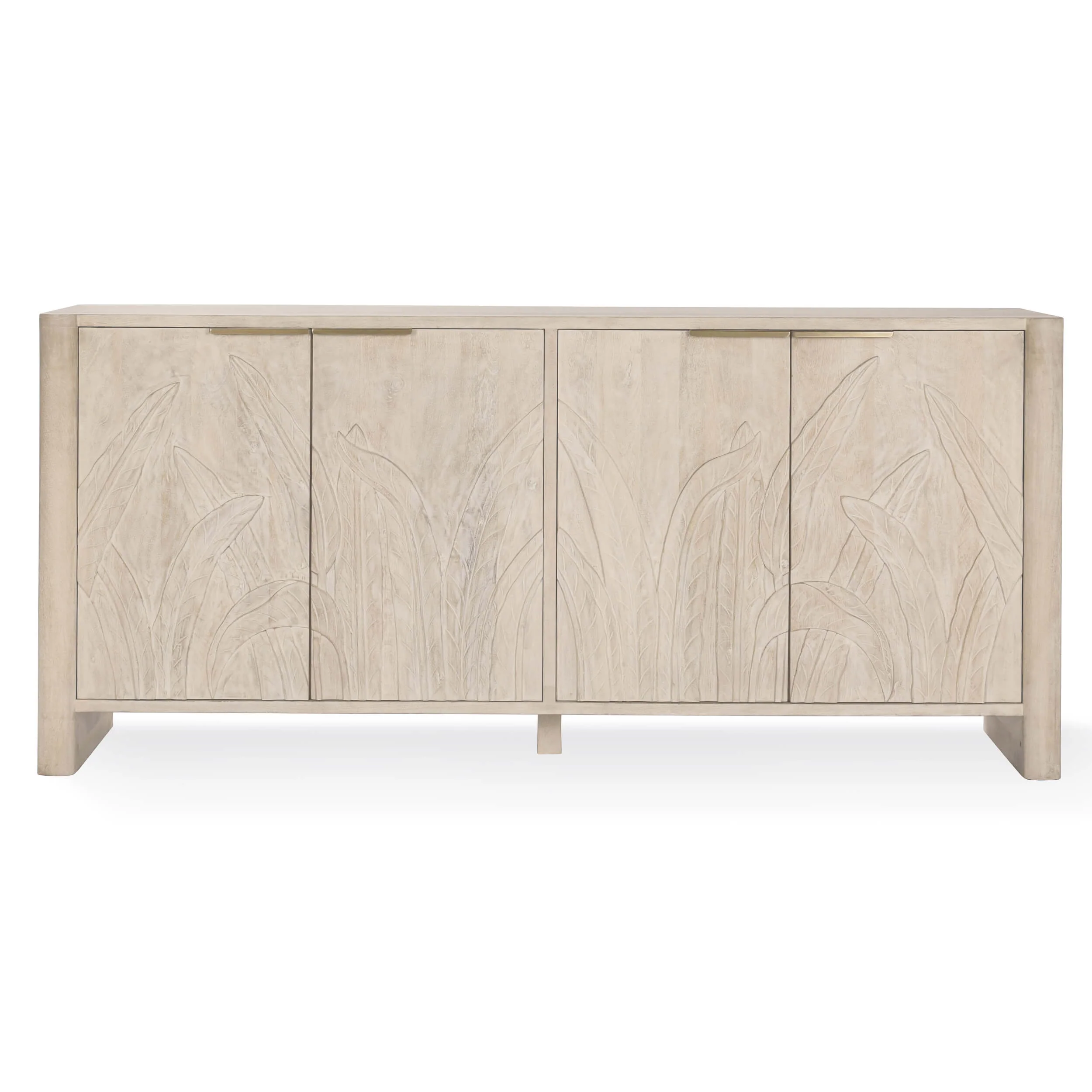 Ledro 4 Door Cabinet, White Washed - Image 2
