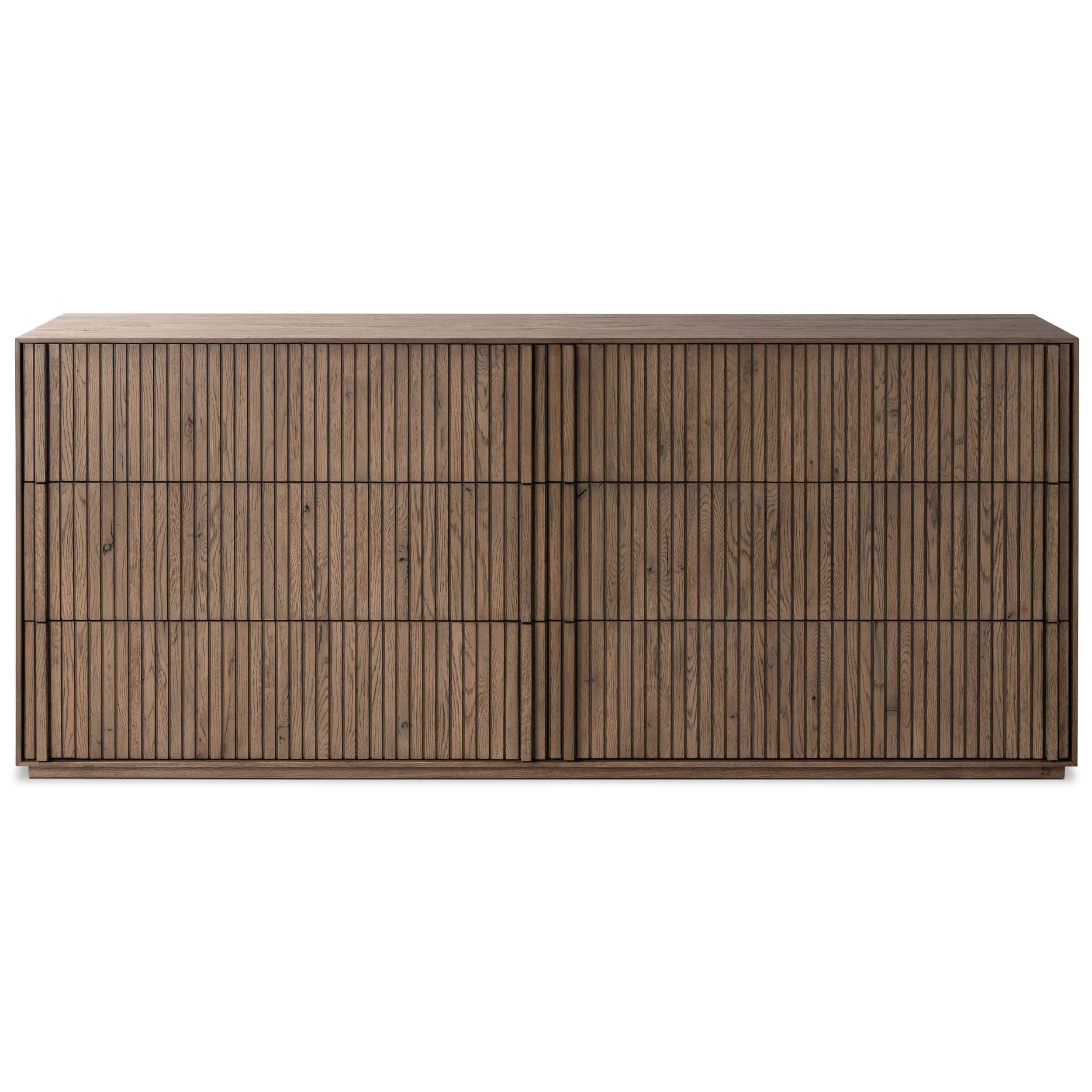 Leo 6 Drawer Dresser, Rustic Grey by Four Hands - Image 3