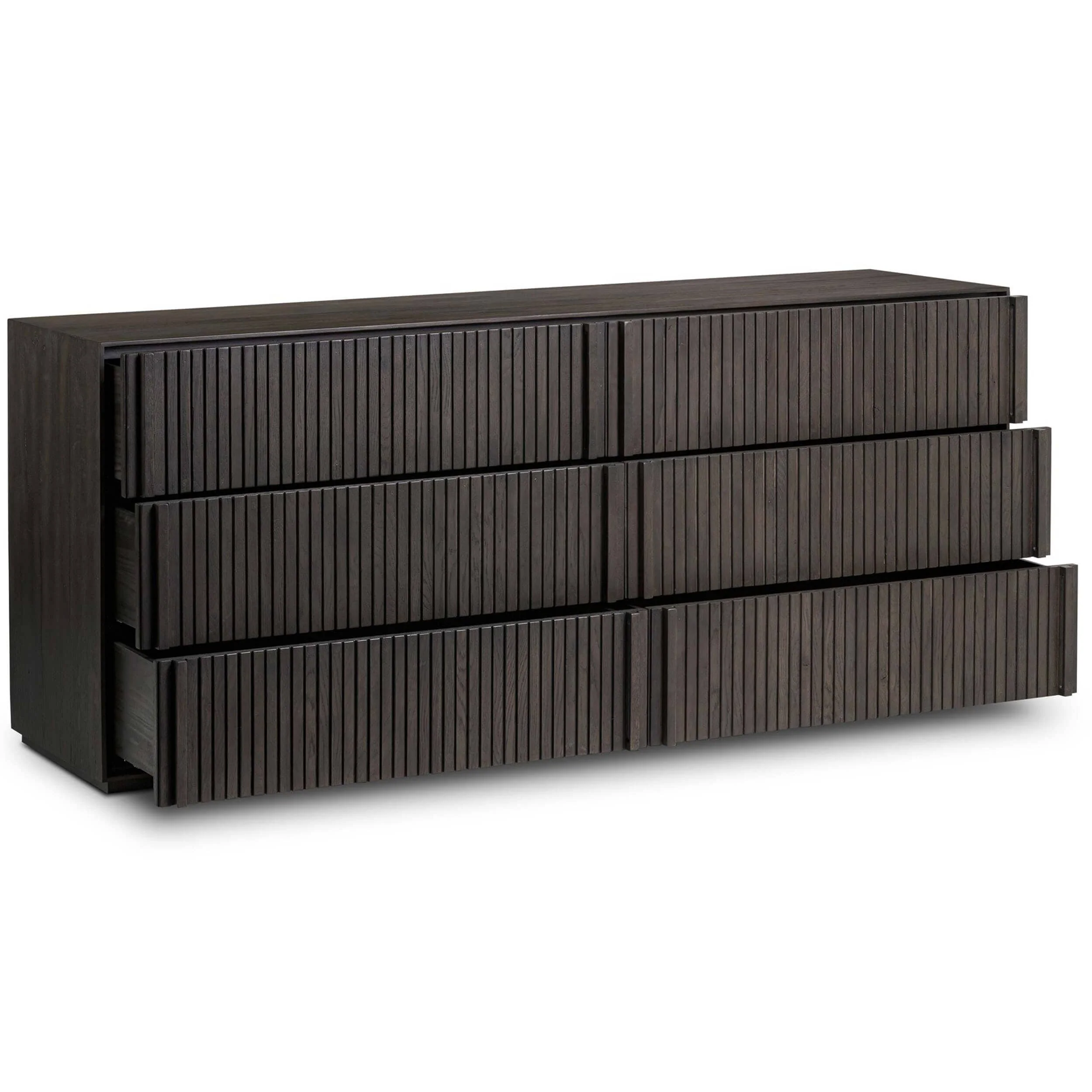 Leo 6 Drawer Dresser, Smoked Black by Four Hands - Image 2