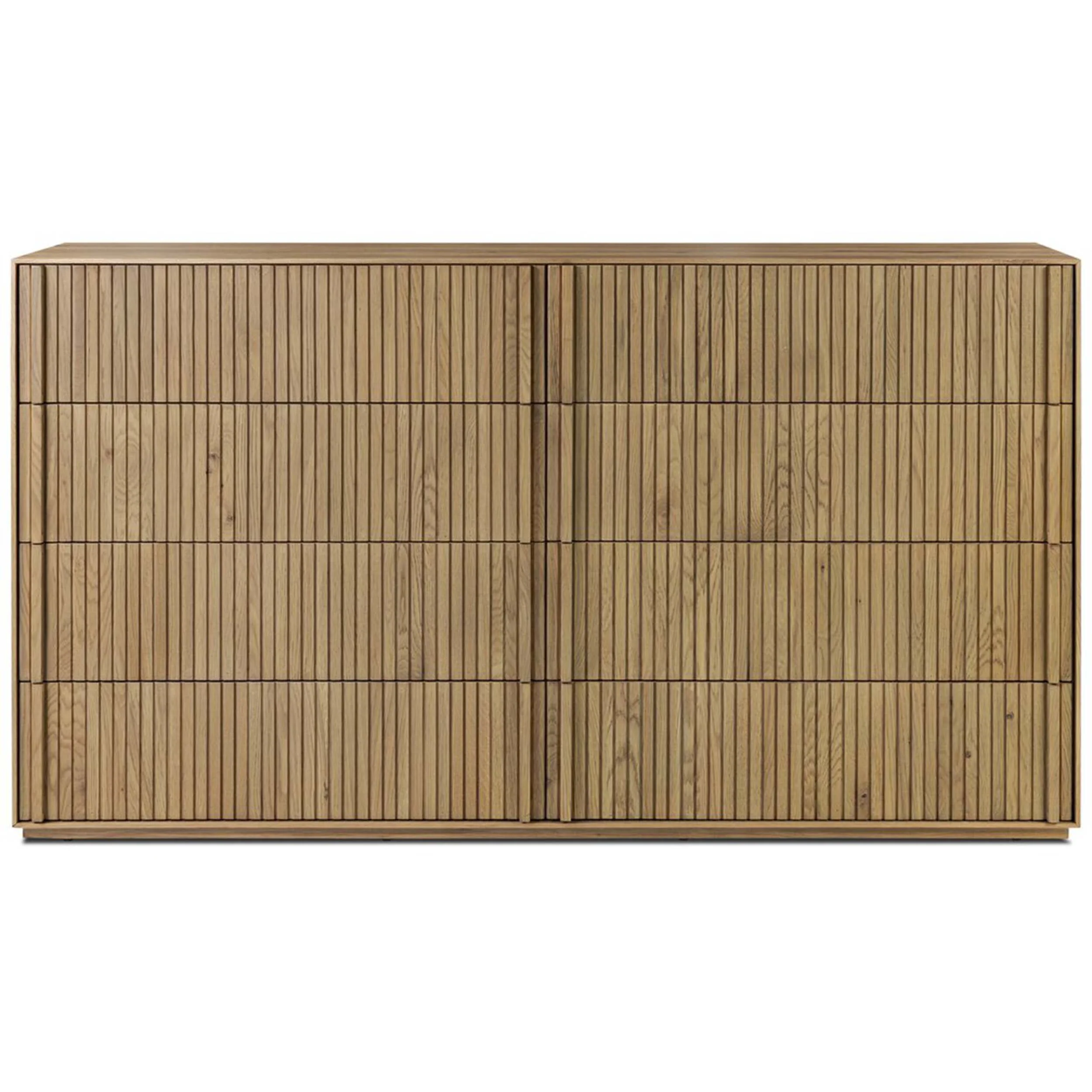 Leo 8 Drawer Dresser, Rustic Light Natural by Four Hands - Image 2