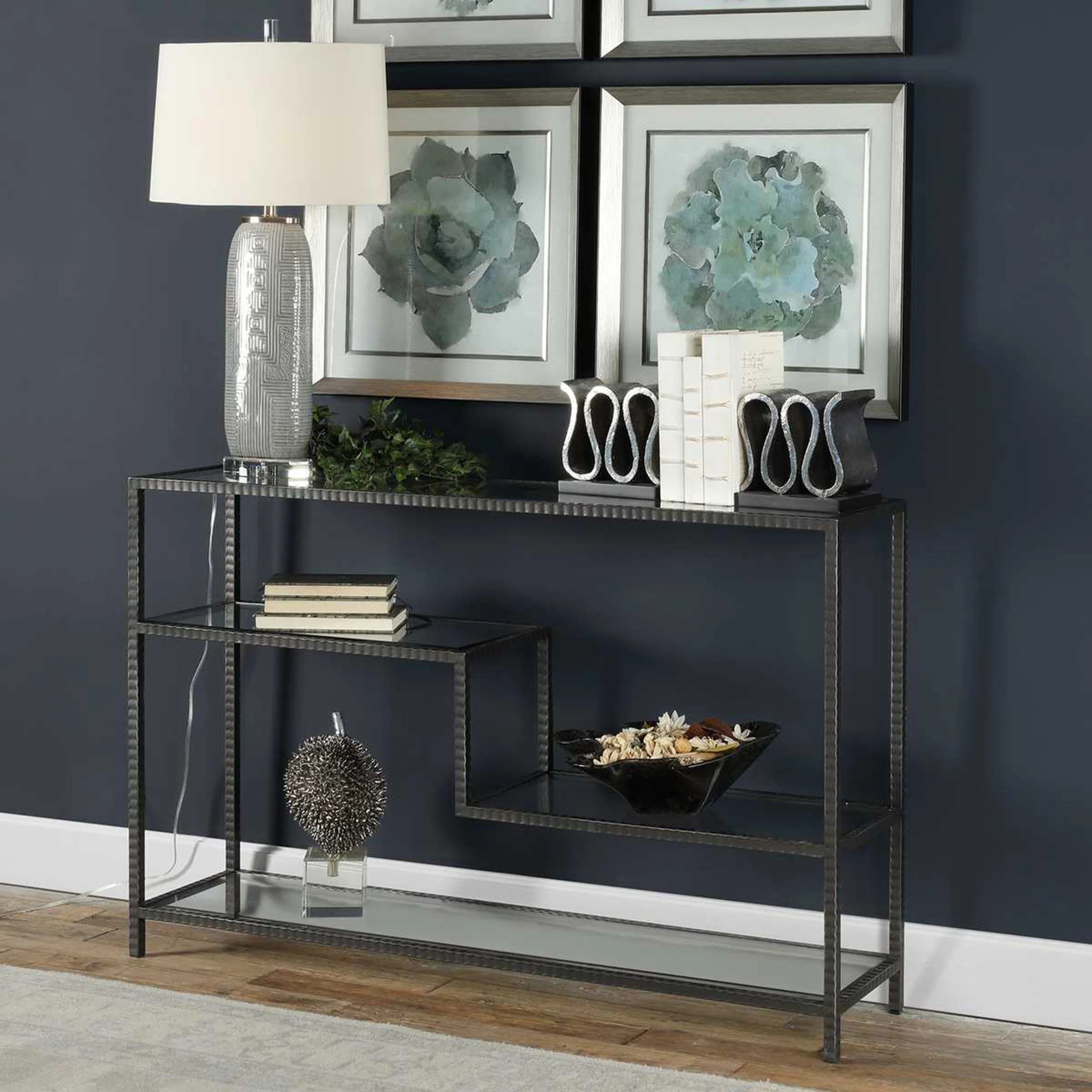 Leo Console Table, Aged Gunmetal - Image 4