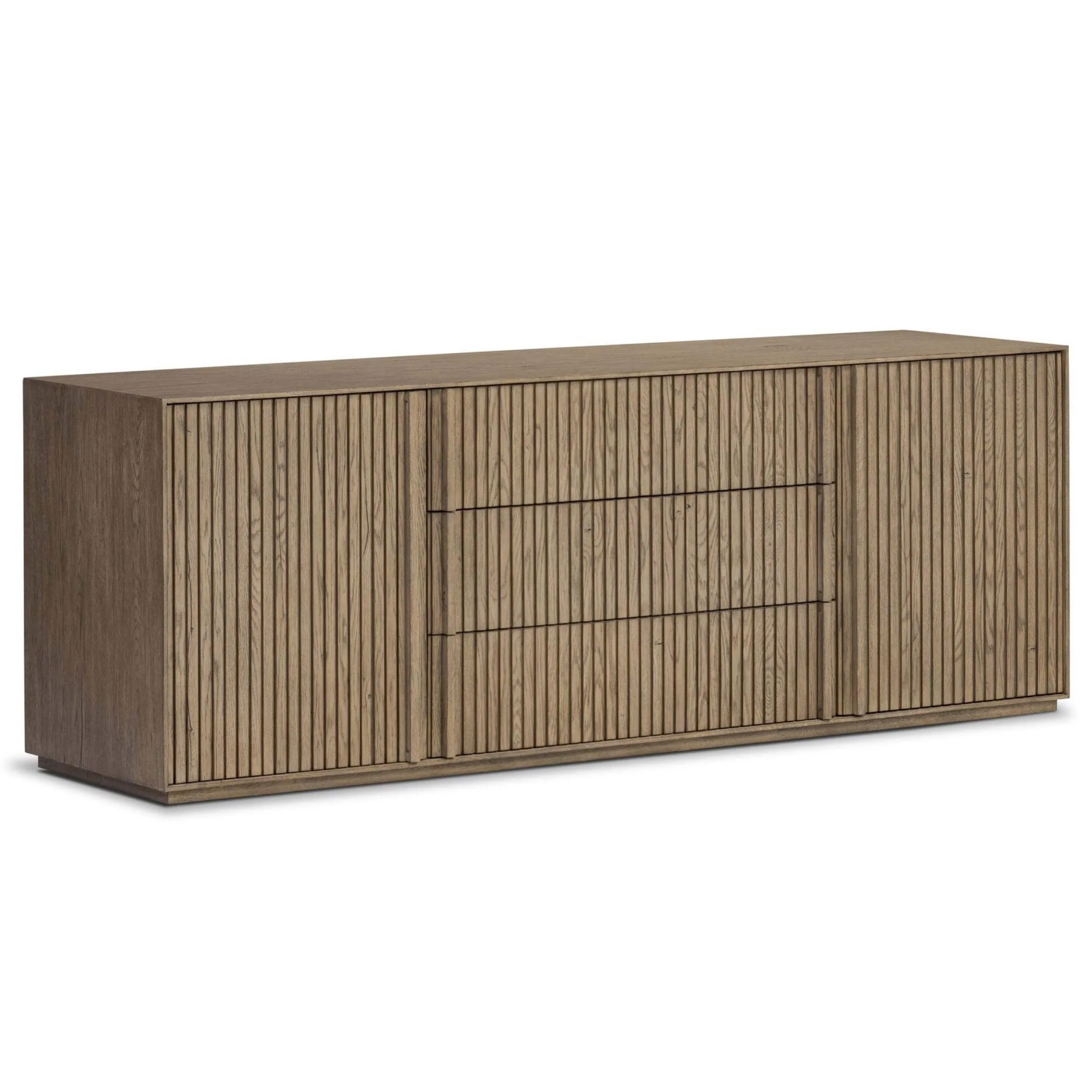 Leo Media Console, Rustic Grey by Four Hands