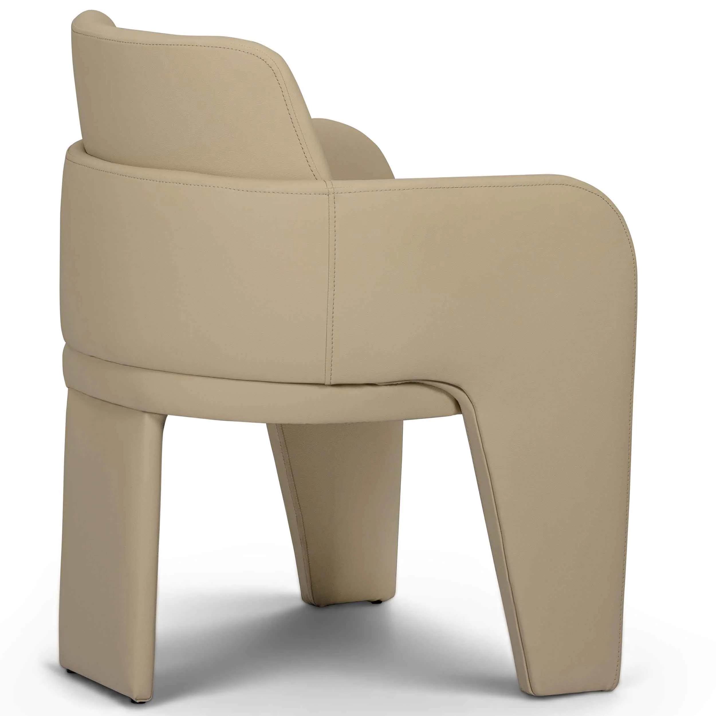 Leo Performance Vegan Leather Dining Chair, Taupe, Set of 2 - Image 2