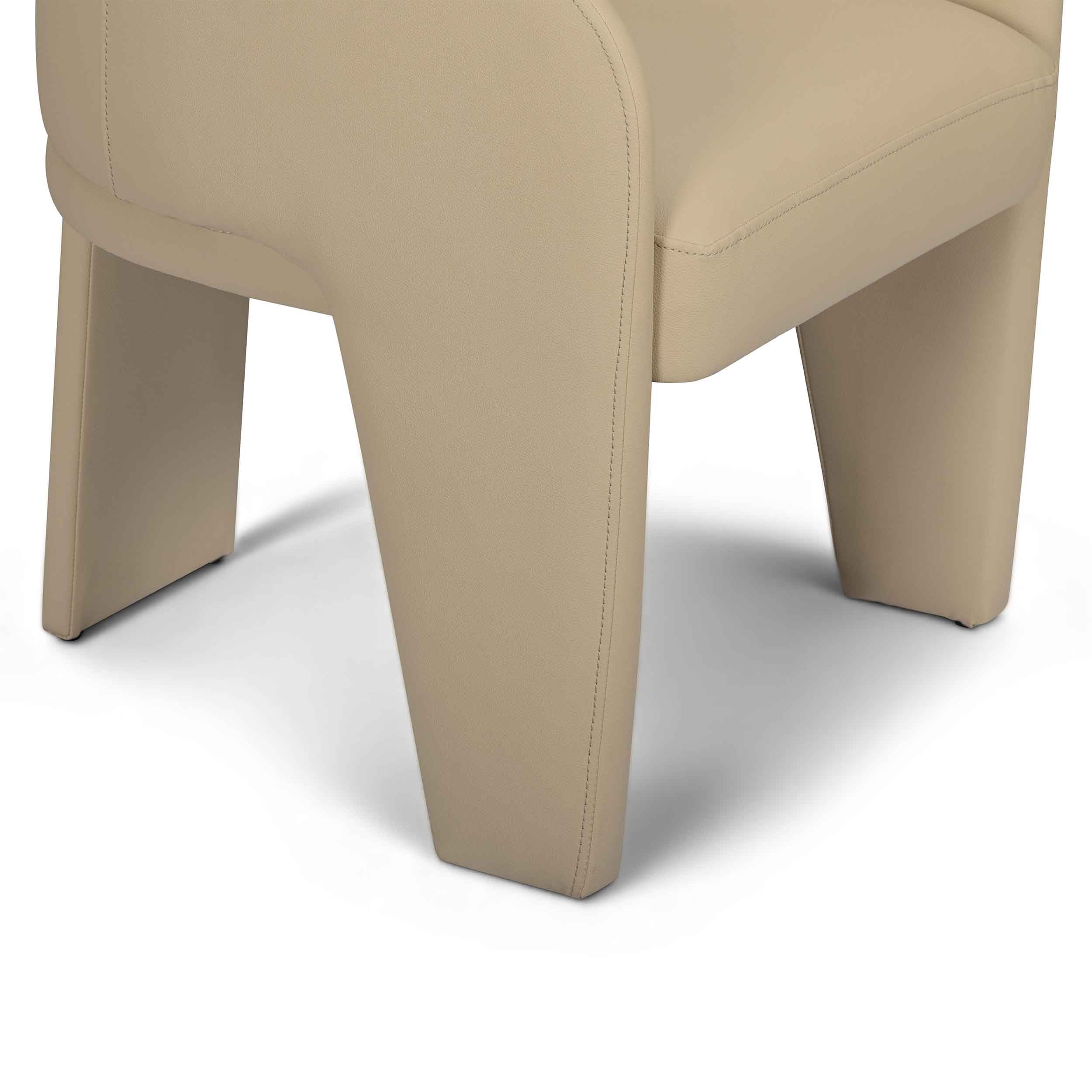 Leo Performance Vegan Leather Dining Chair, Taupe, Set of 2 - Image 3