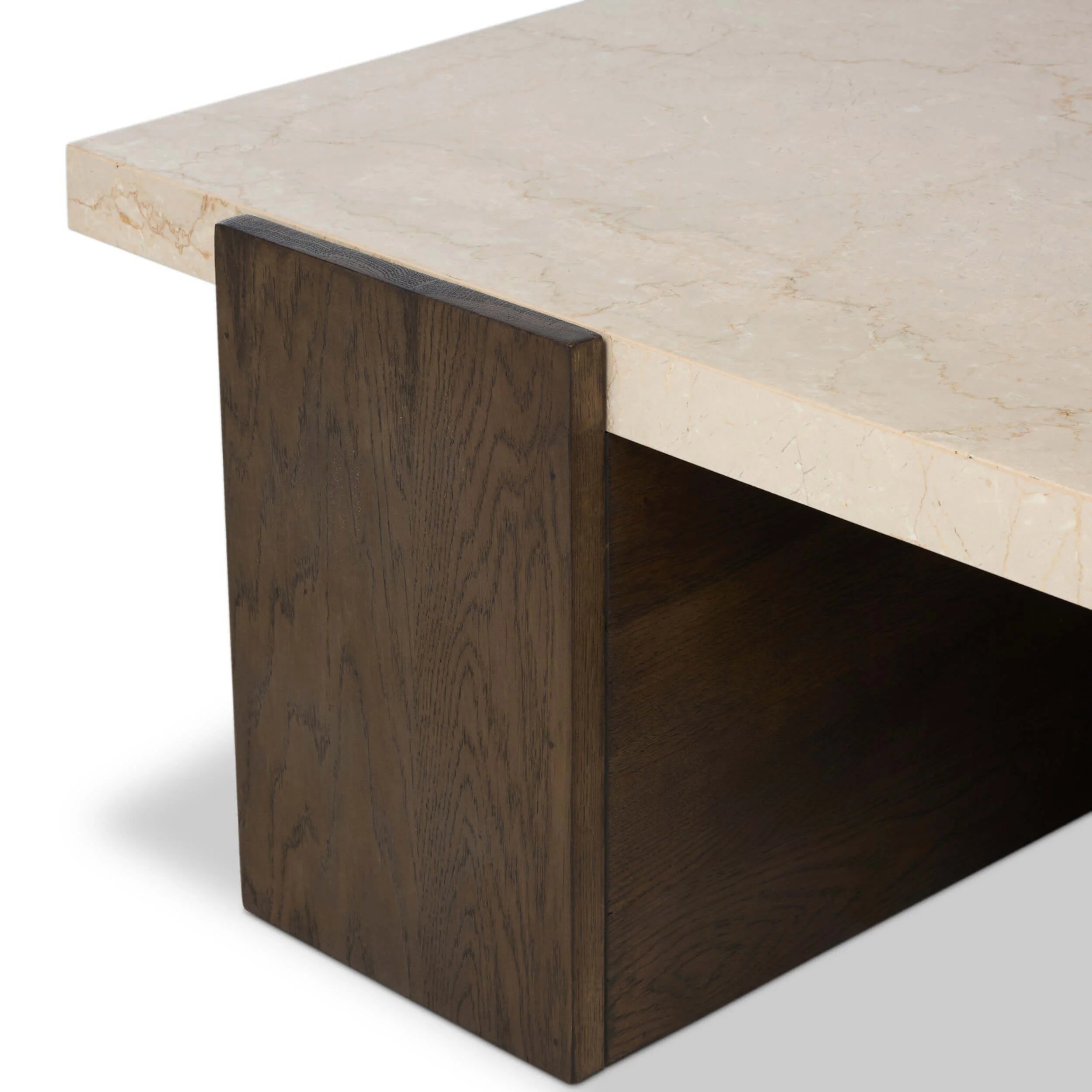 Letta Coffee Table, Cream Marble by Four Hands - Image 5