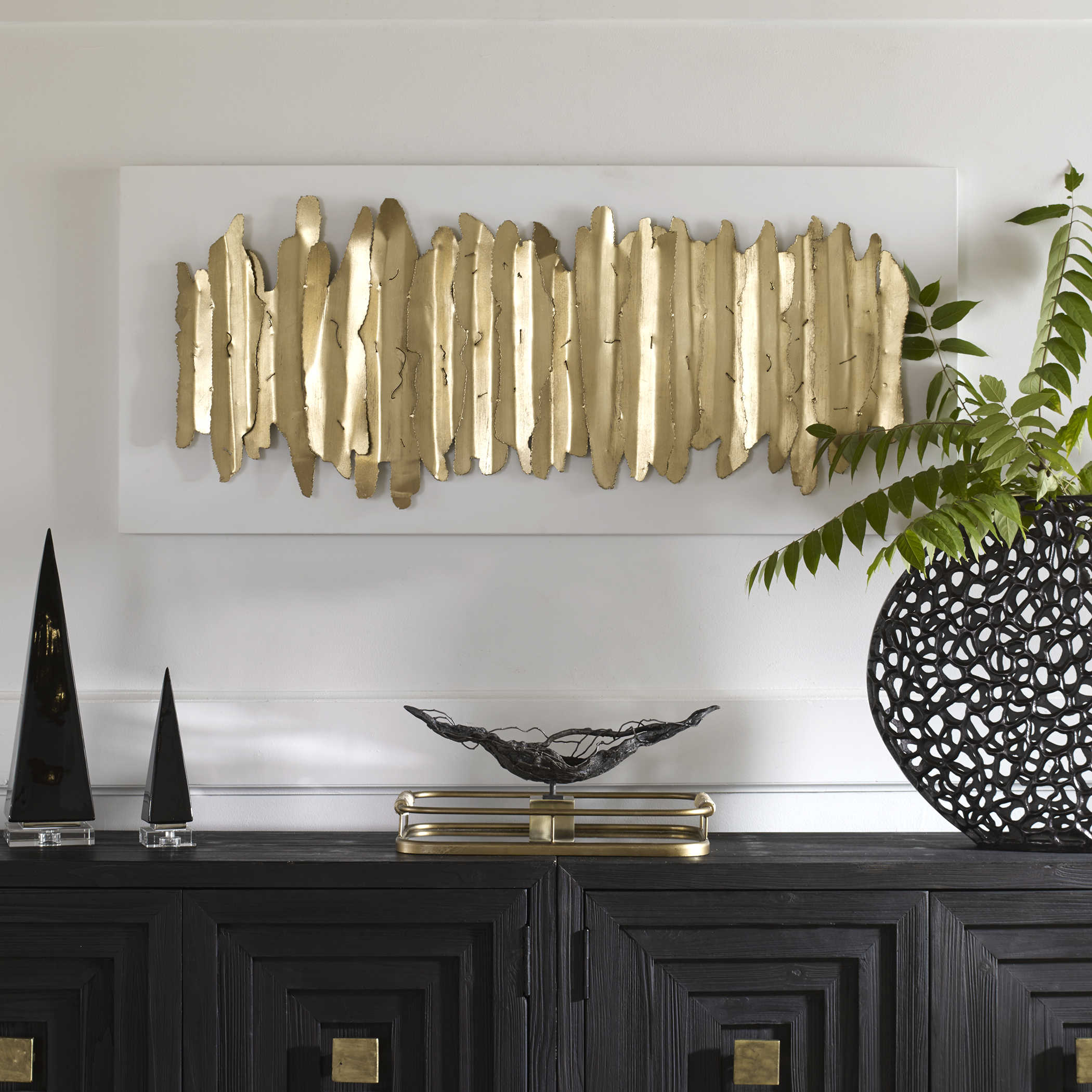 Lev Metal Wall Decor, White - Image 3