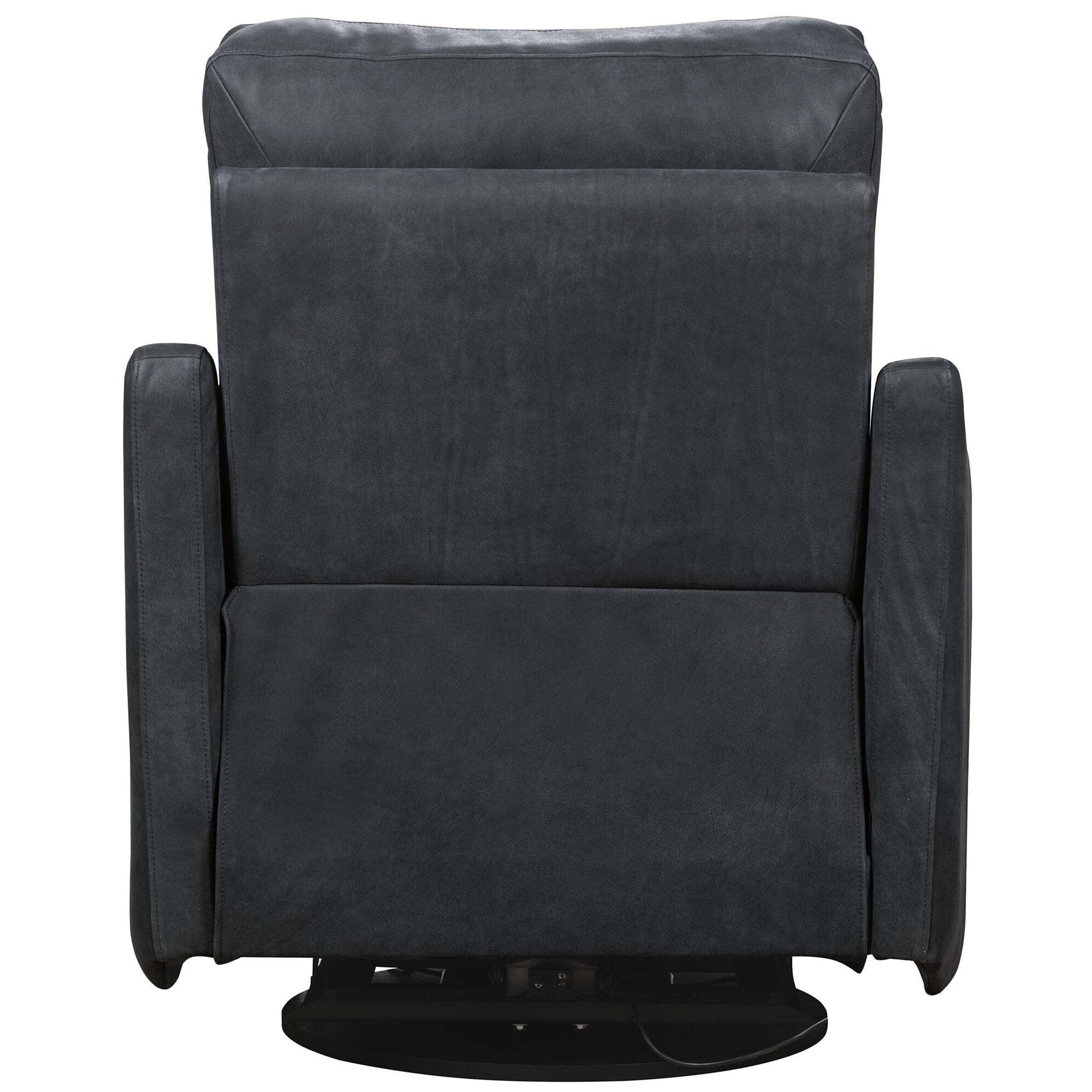 Lewis Leather Power Swivel Recliner, Cordoba Noir - Image 4