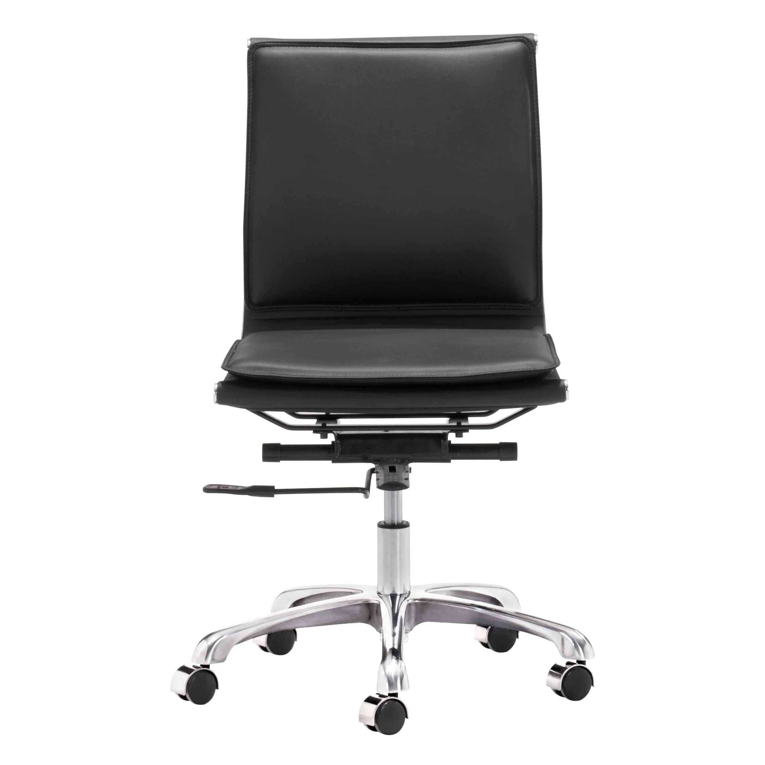 Lider Plus Armless Office Chair, Black - Image 2