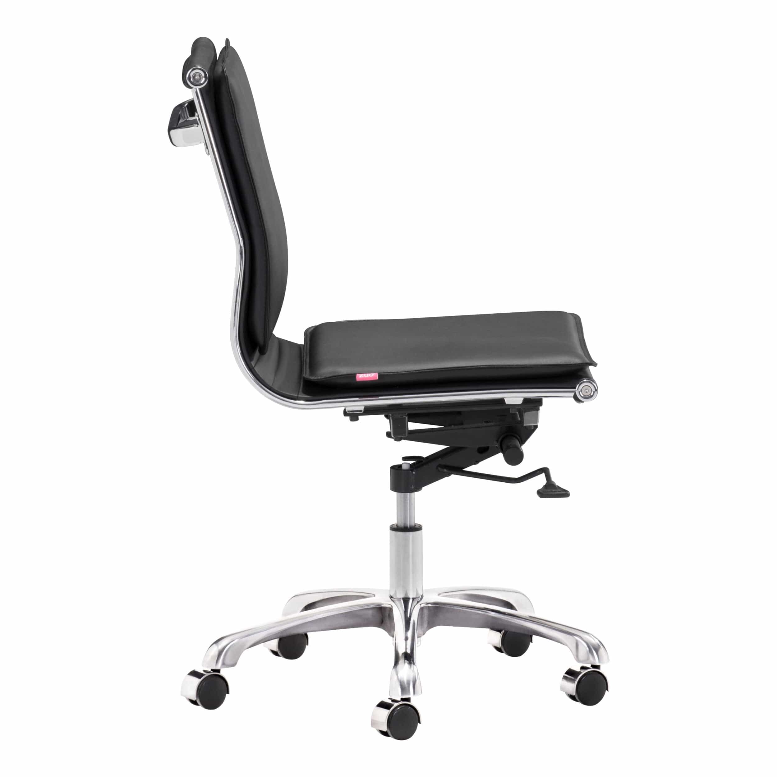 Lider Plus Armless Office Chair, Black - Image 3