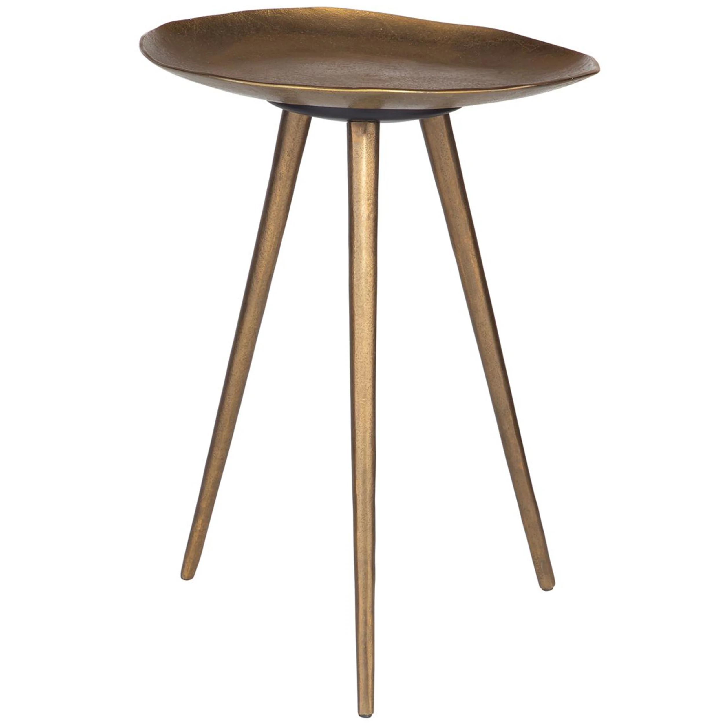 Lily Pad Accent Table, Antique Brass - Image 2