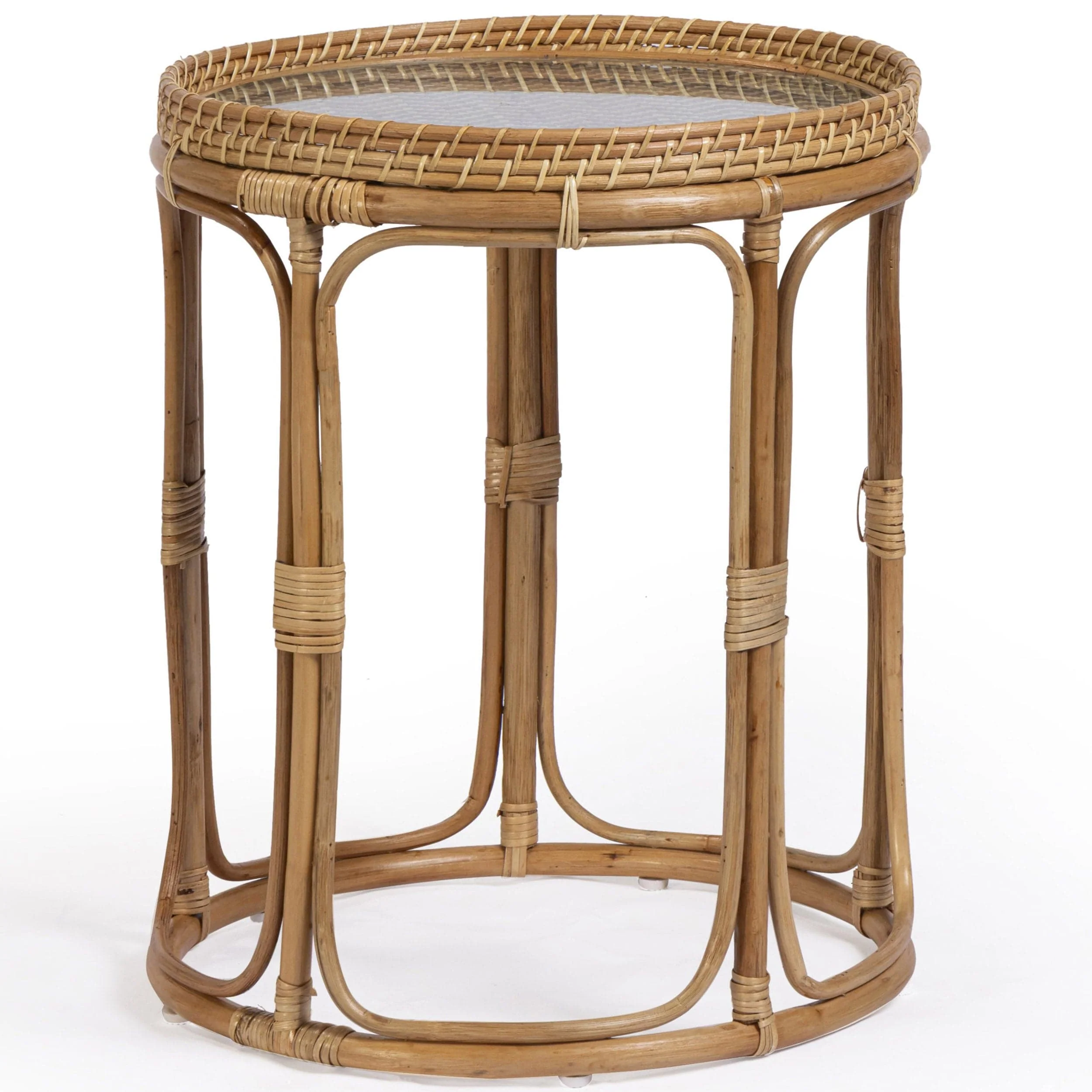 Lindy Rattan Side Table, Natural