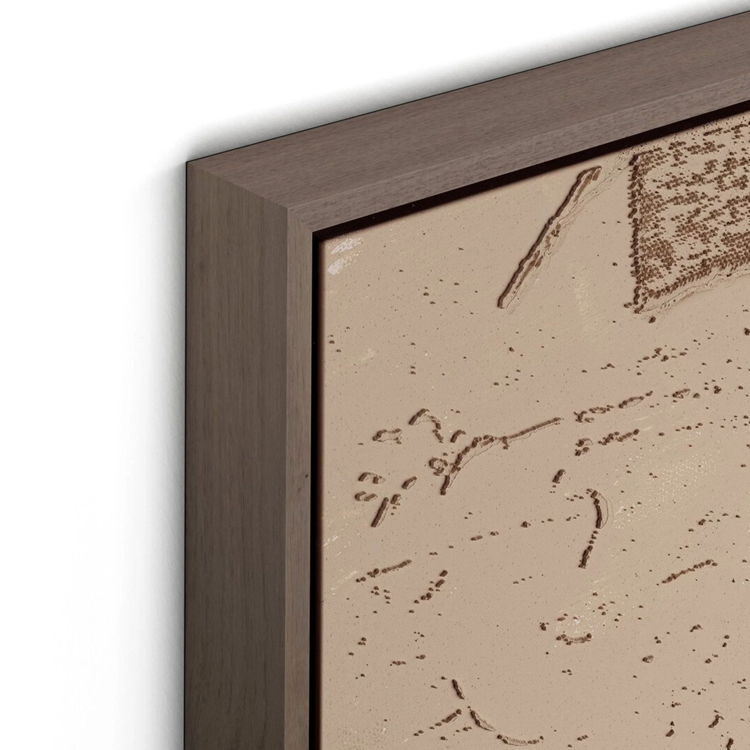 Neutral Study II Framed by Matt Green, Rustic Walnut Floater by Four Hands - Image 3