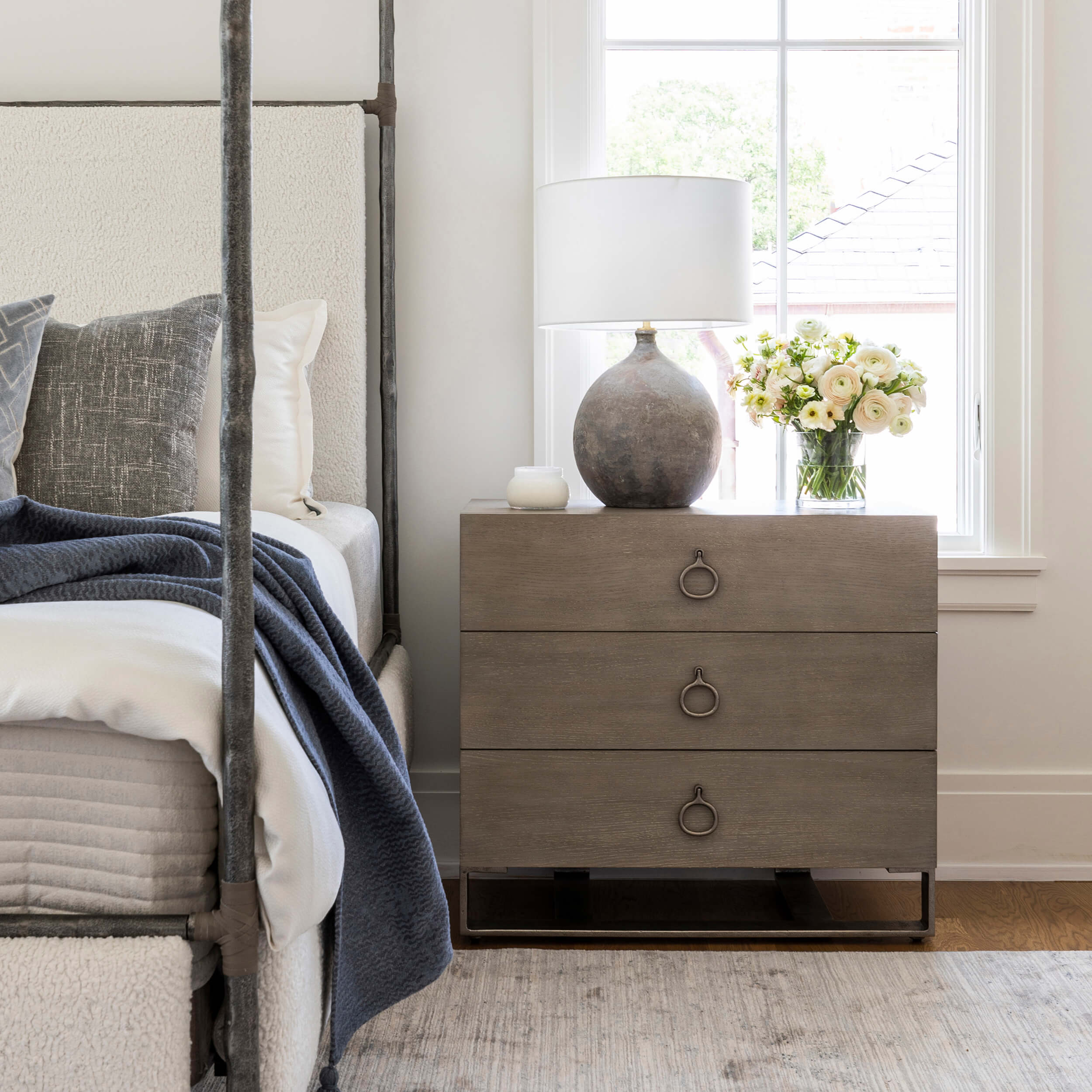 Linea Three Drawer Nightstand - Image 3