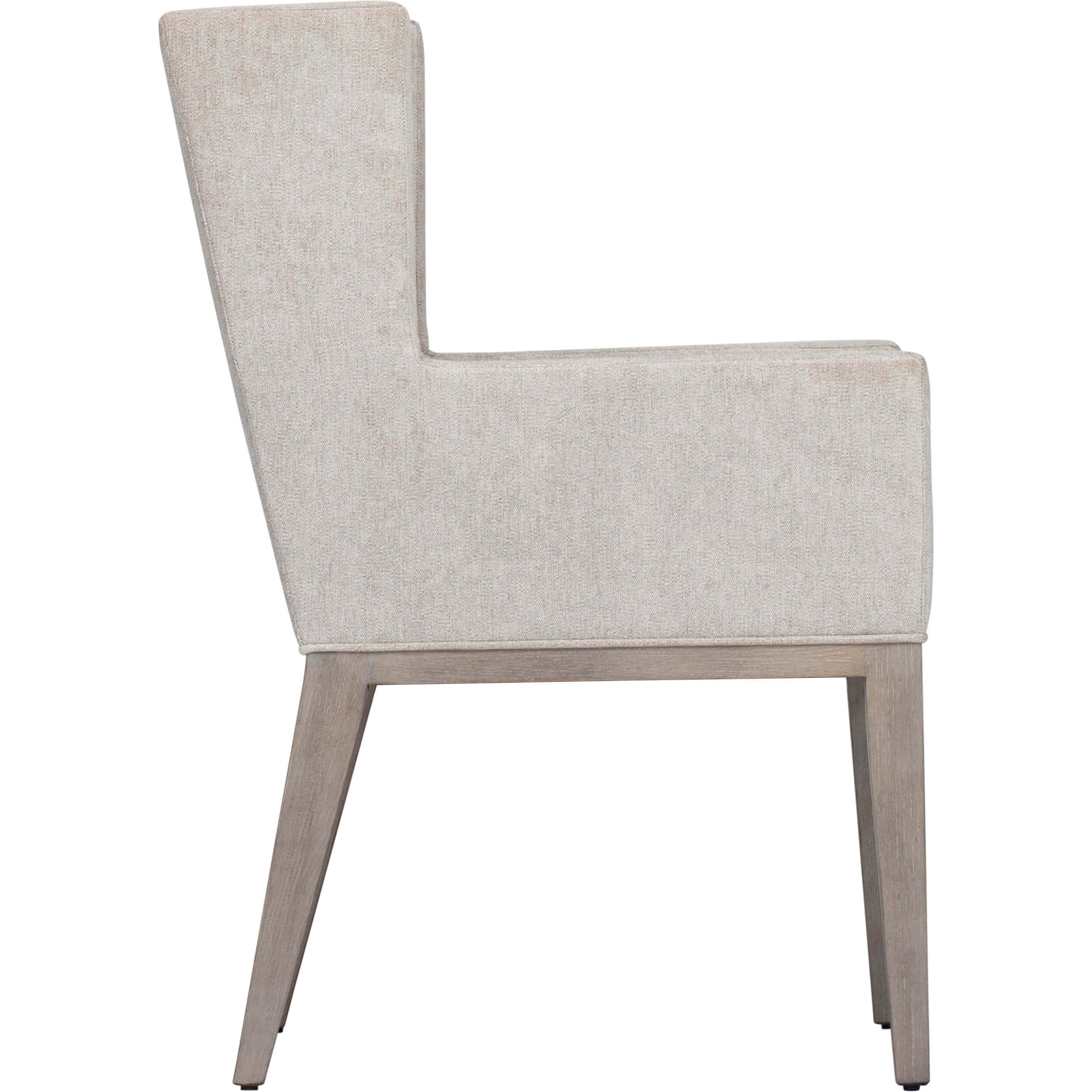 Linea Upholstered Arm Chair, Greige - Image 3