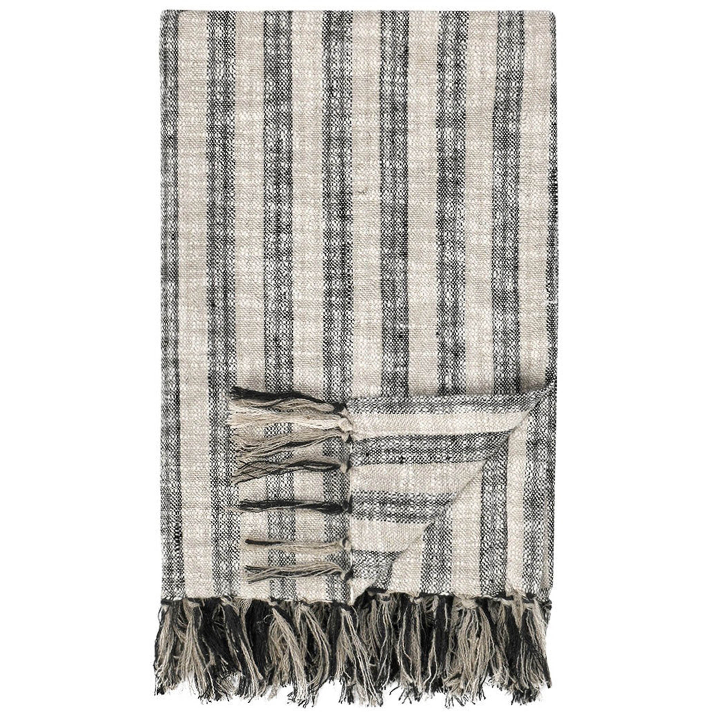 Linna Throw, Natural/Black - Image 3