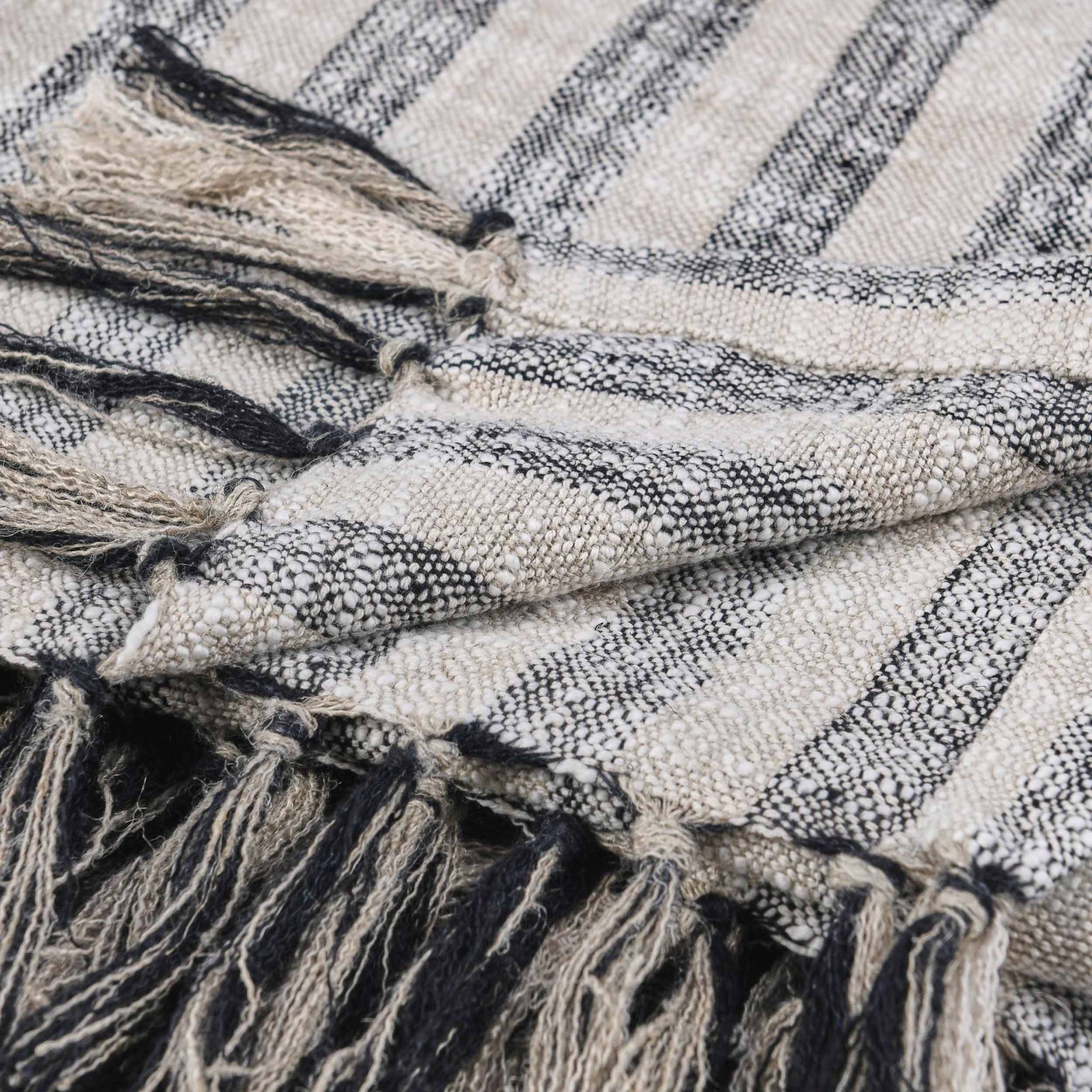 Linna Throw, Natural/Black - Image 4
