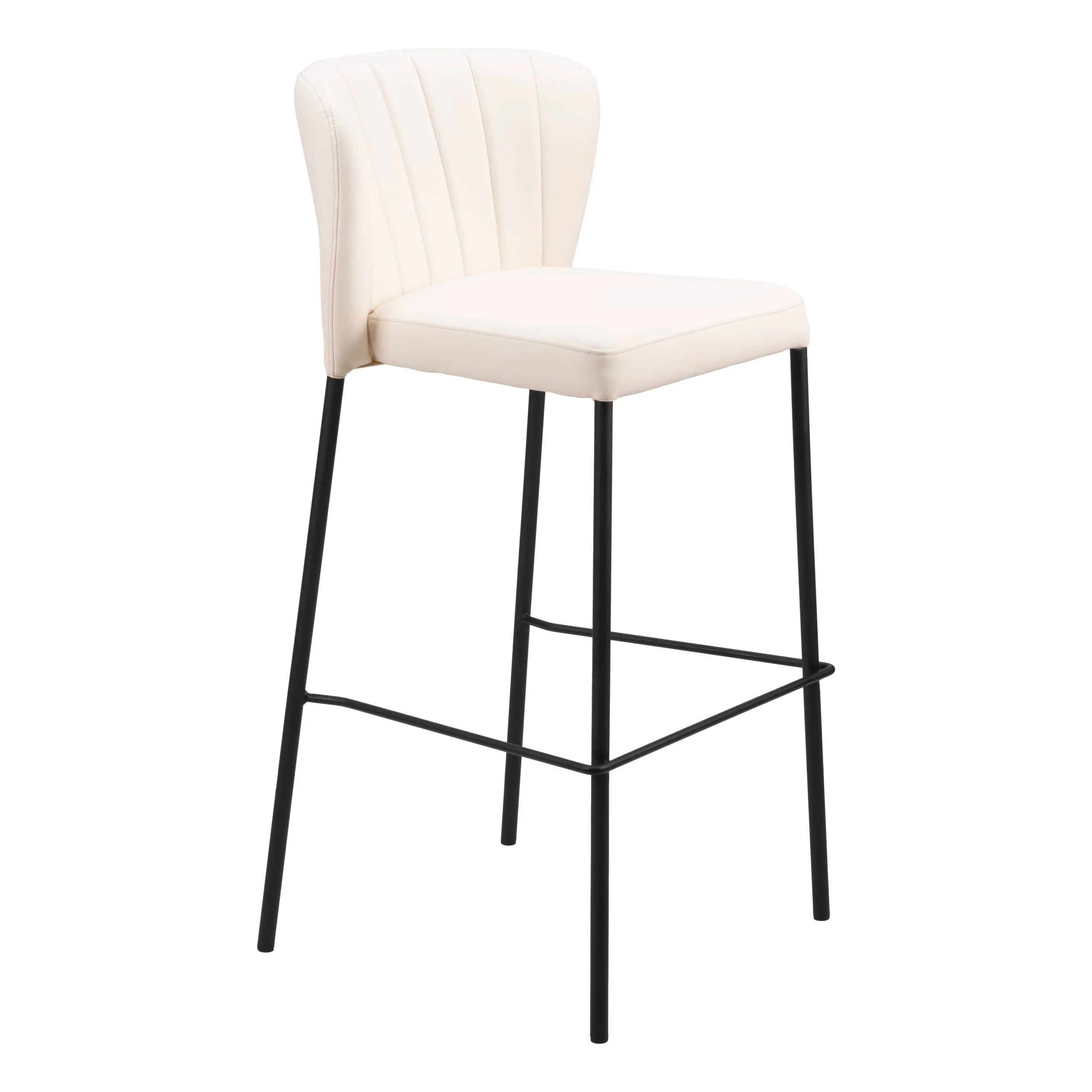 Linz Barstool, Cream, Set of 2