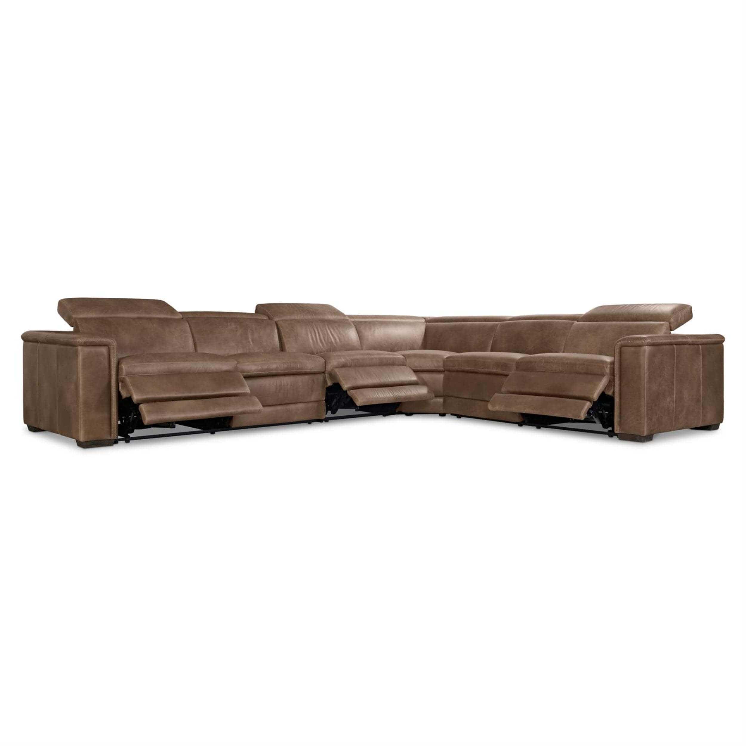Lioni 4 Piece Leather Power Motion Sectional, 341-022 - Image 3