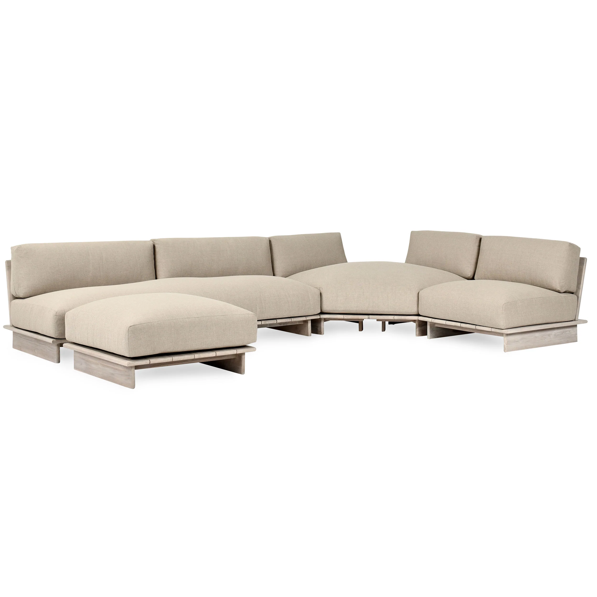 Livia Outdoor Sectional, Taupe - Image 4