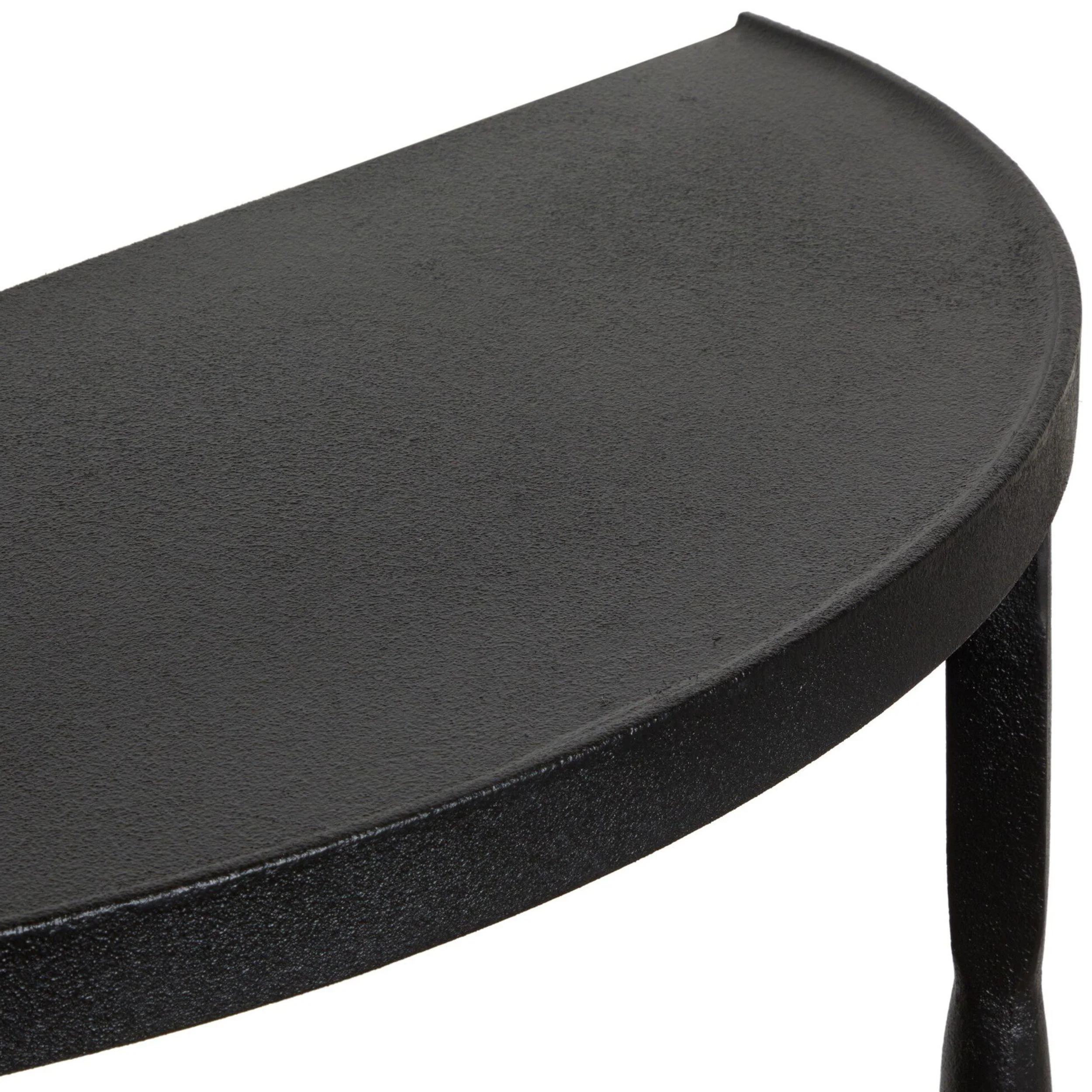 Lois Demilune Console Table, Textured Iron by Four Hands - Image 6