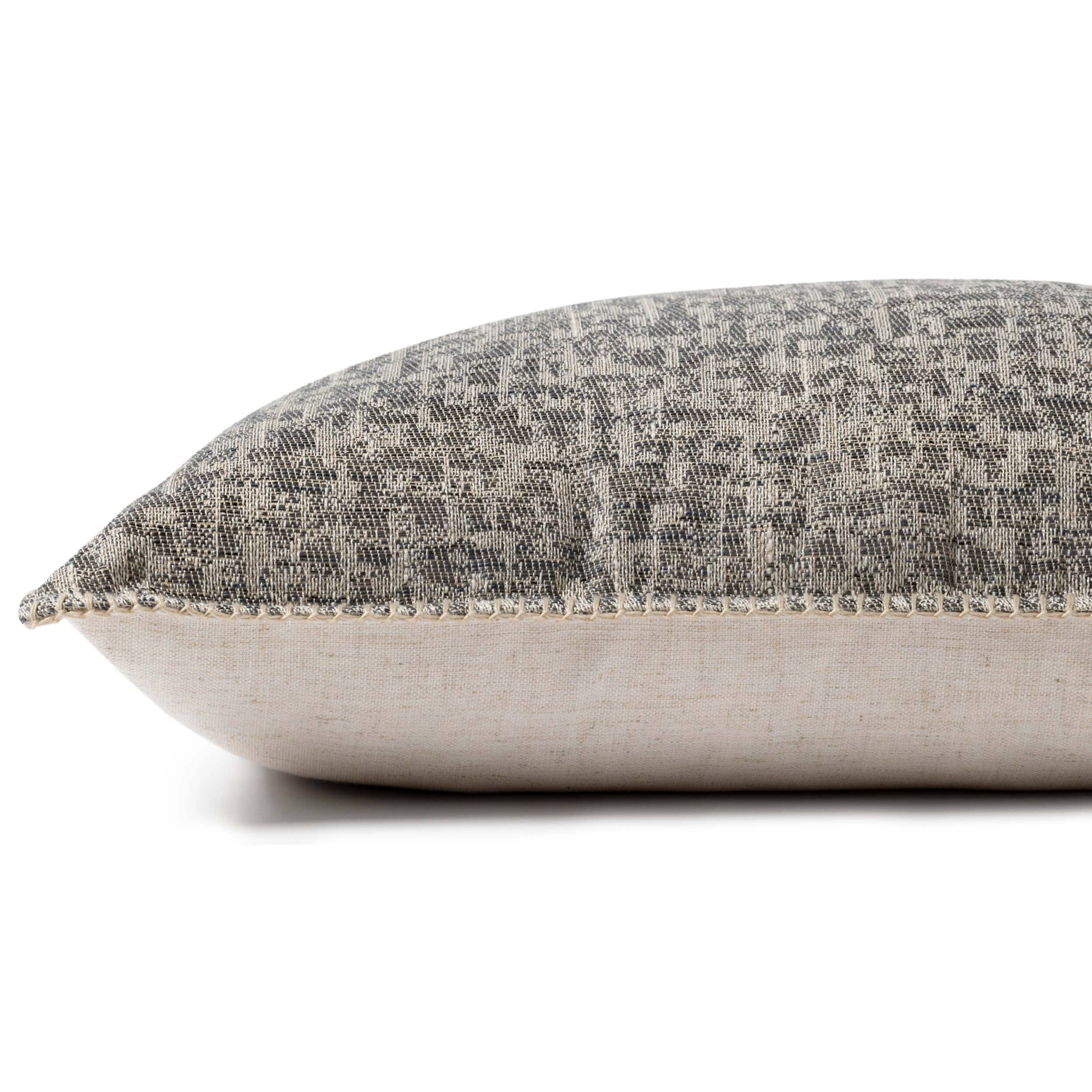 Loloi Jacquard Woven Pillow, Grey - Image 2