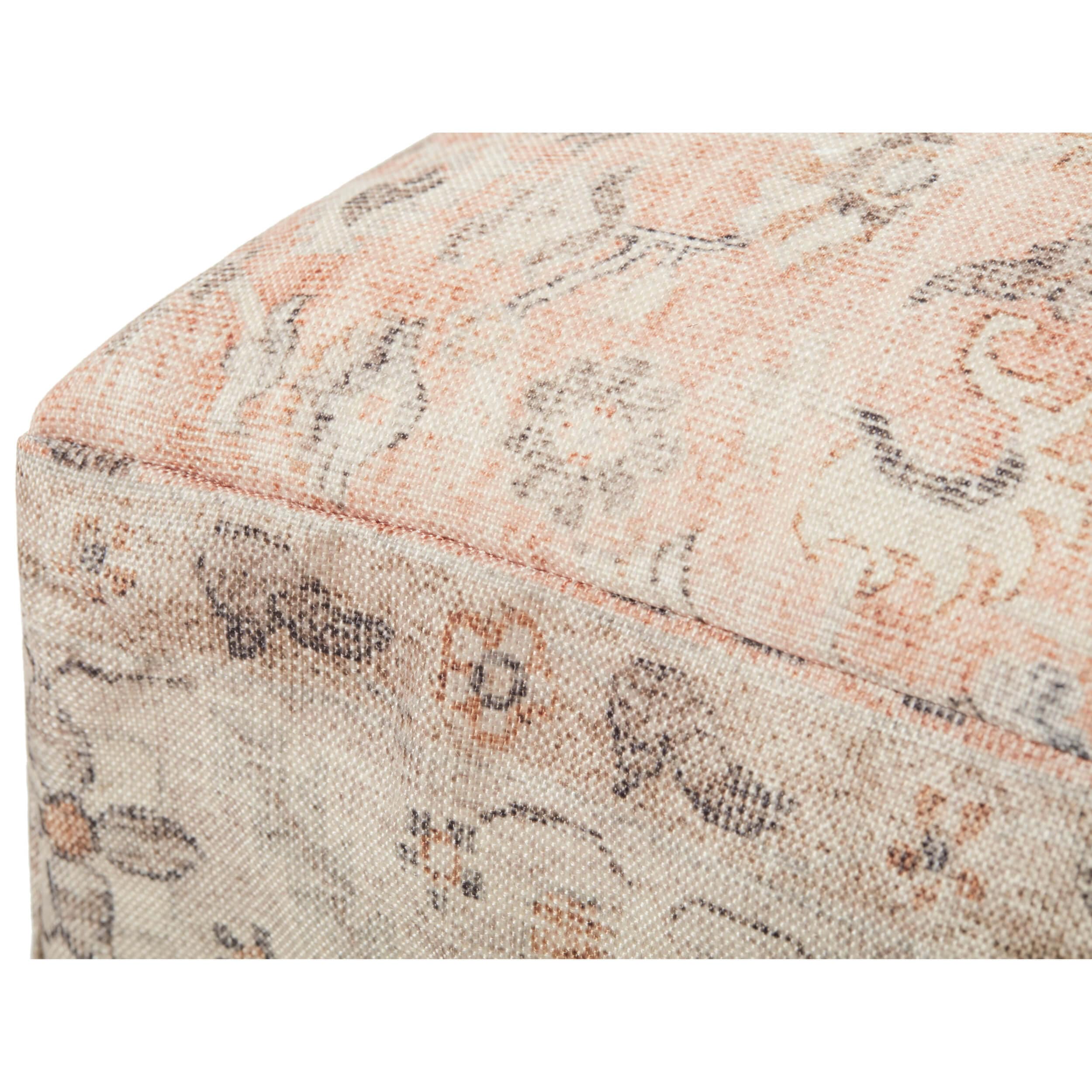 Loloi Pouf LPF0020, Blush/Multi - Image 2