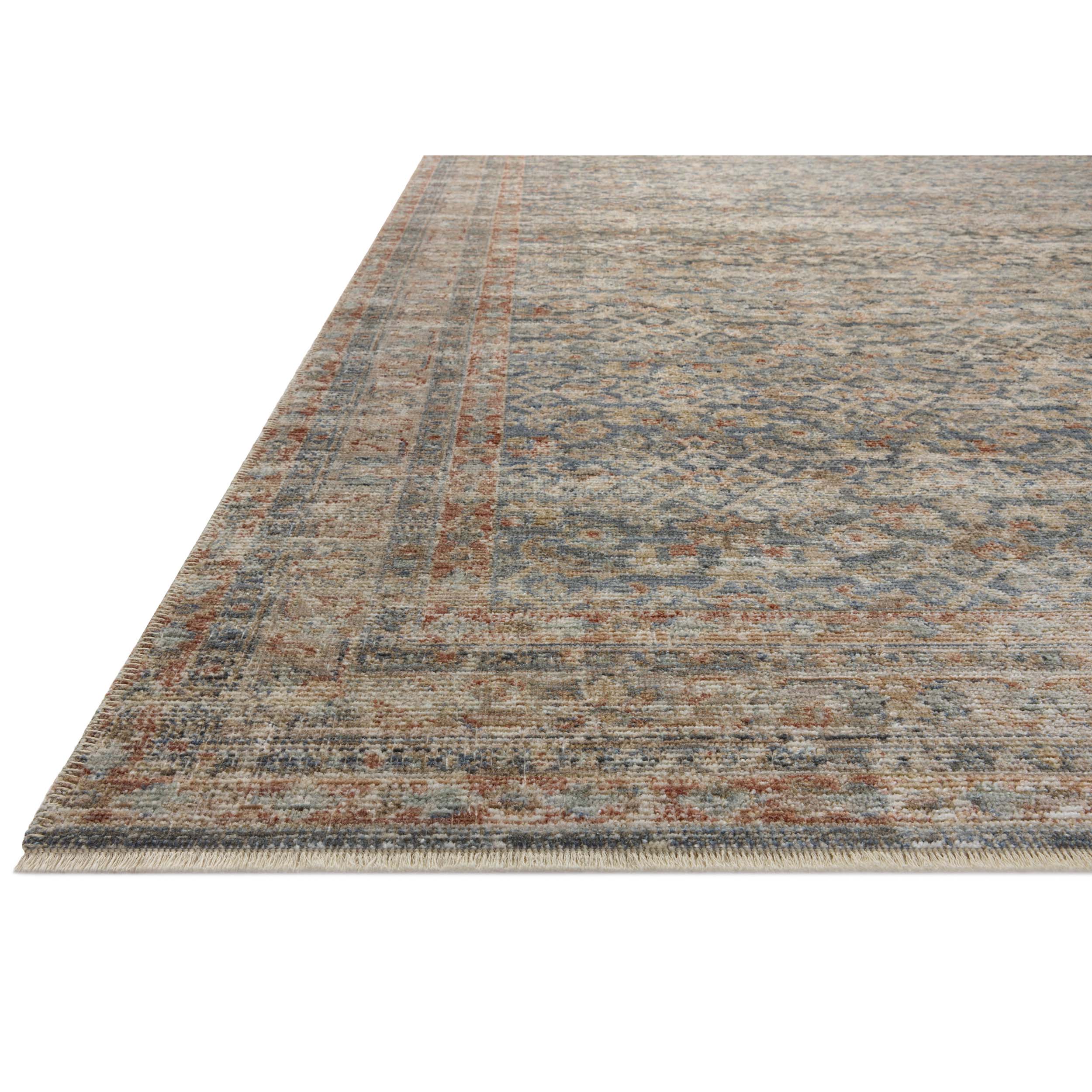 Loloi Rug Heritage HER-12, Blue/Rust - Image 2