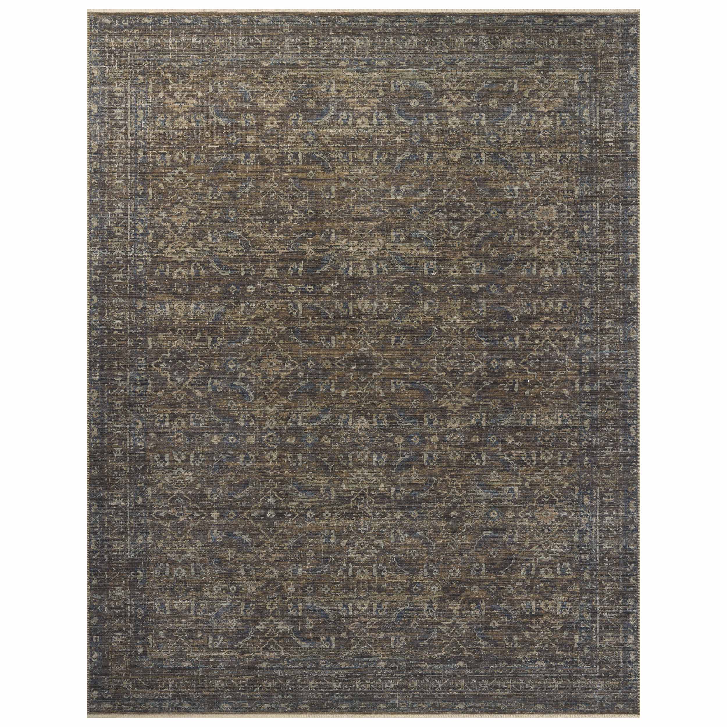 Loloi Rug Heritage HER-14, Lagoon/Tobacco