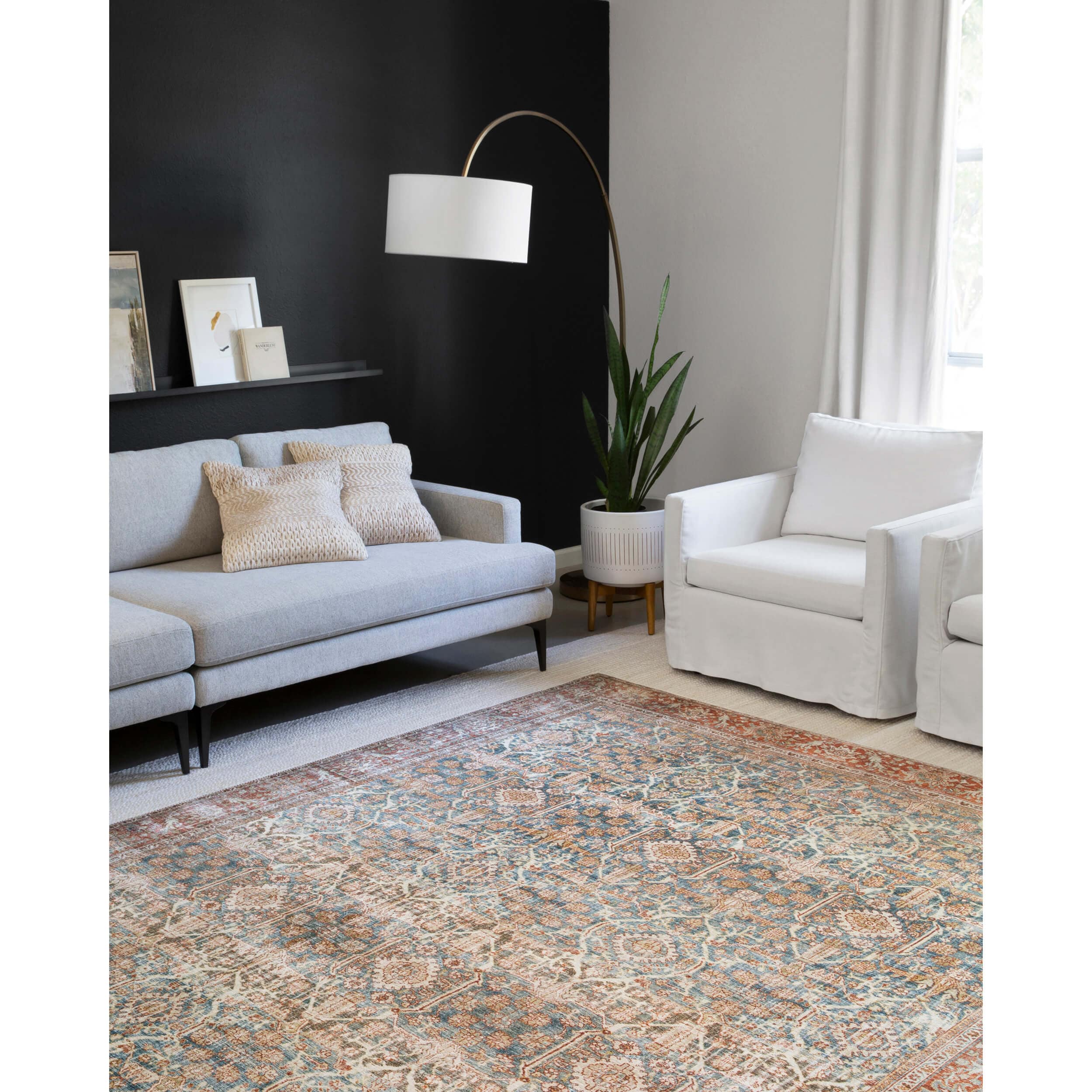 Loloi Rug Layla LAY-04, Ocean/Rust - Image 8