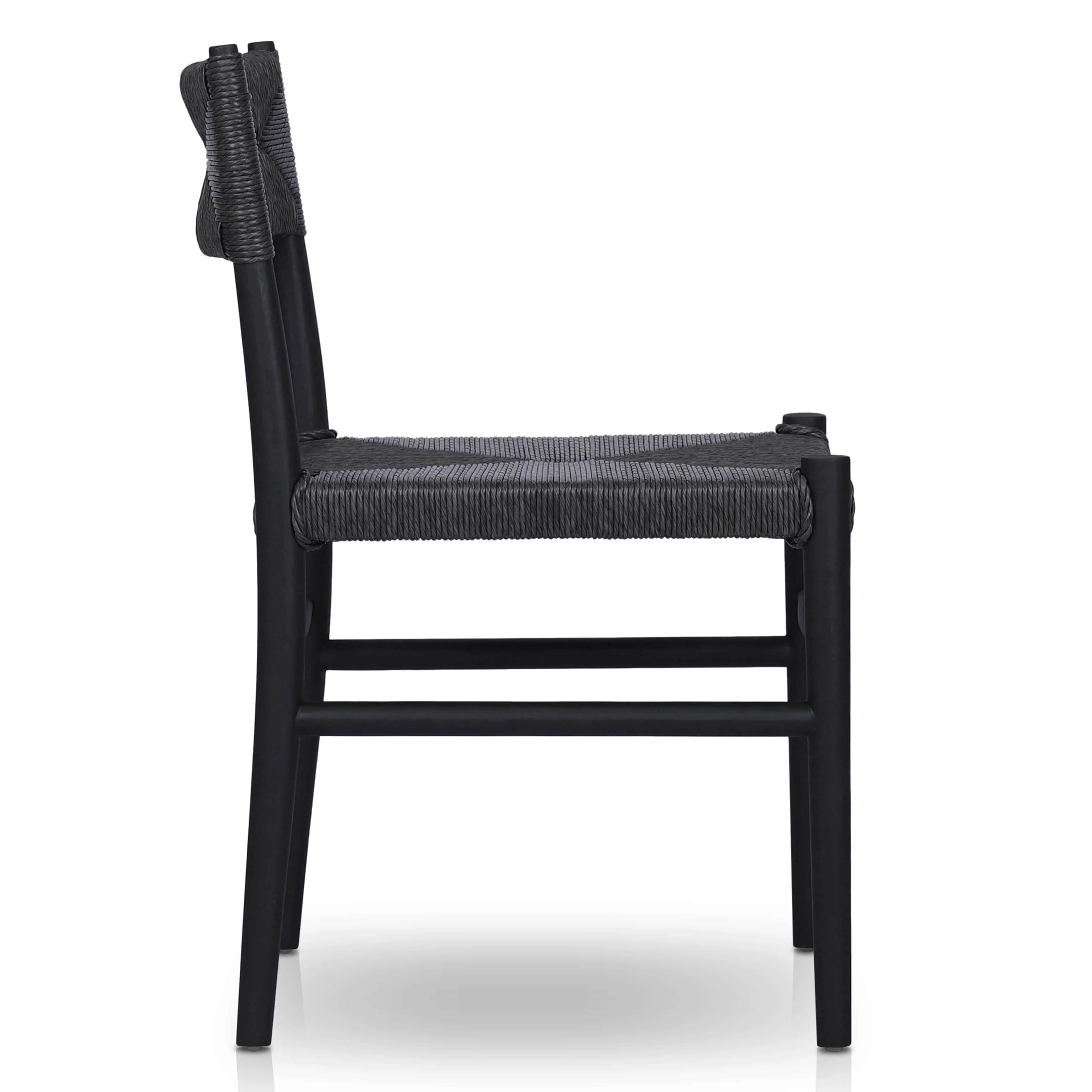 Lomas Outdoor Dining Chair, Vintage Charcoal, Set of 2 by Four Hands - Image 3