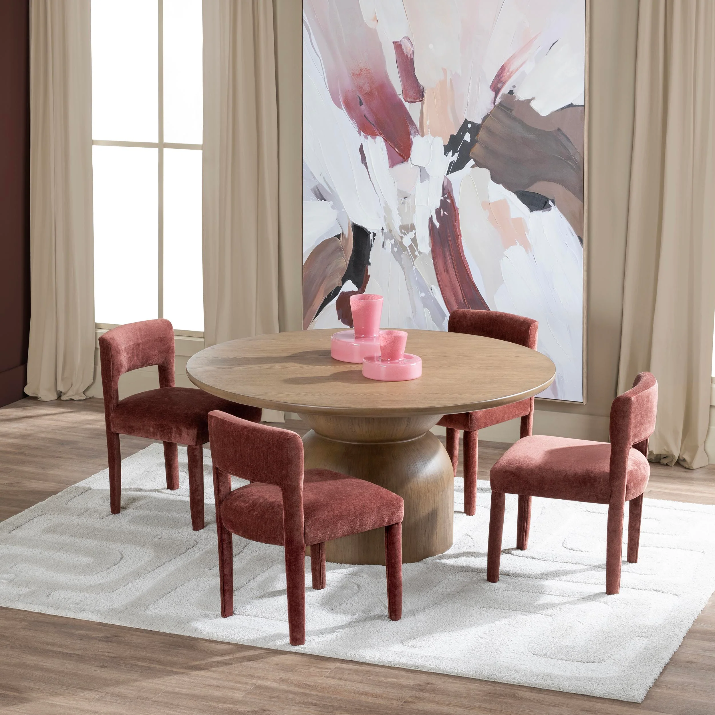 London Dining Chair, Merlot, Set of 2 - Image 4