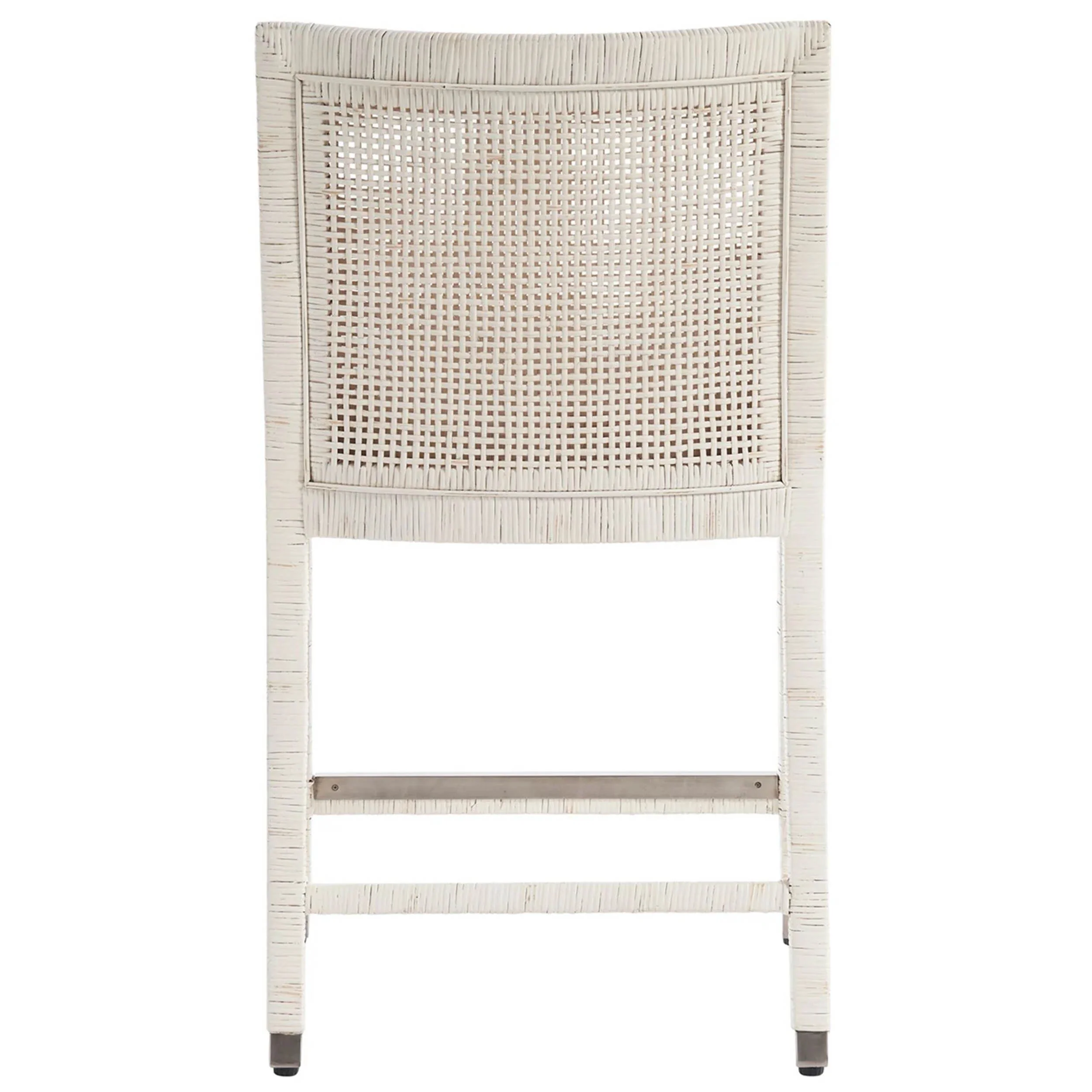 Longboat Counter Chair, White Rattan - Image 3