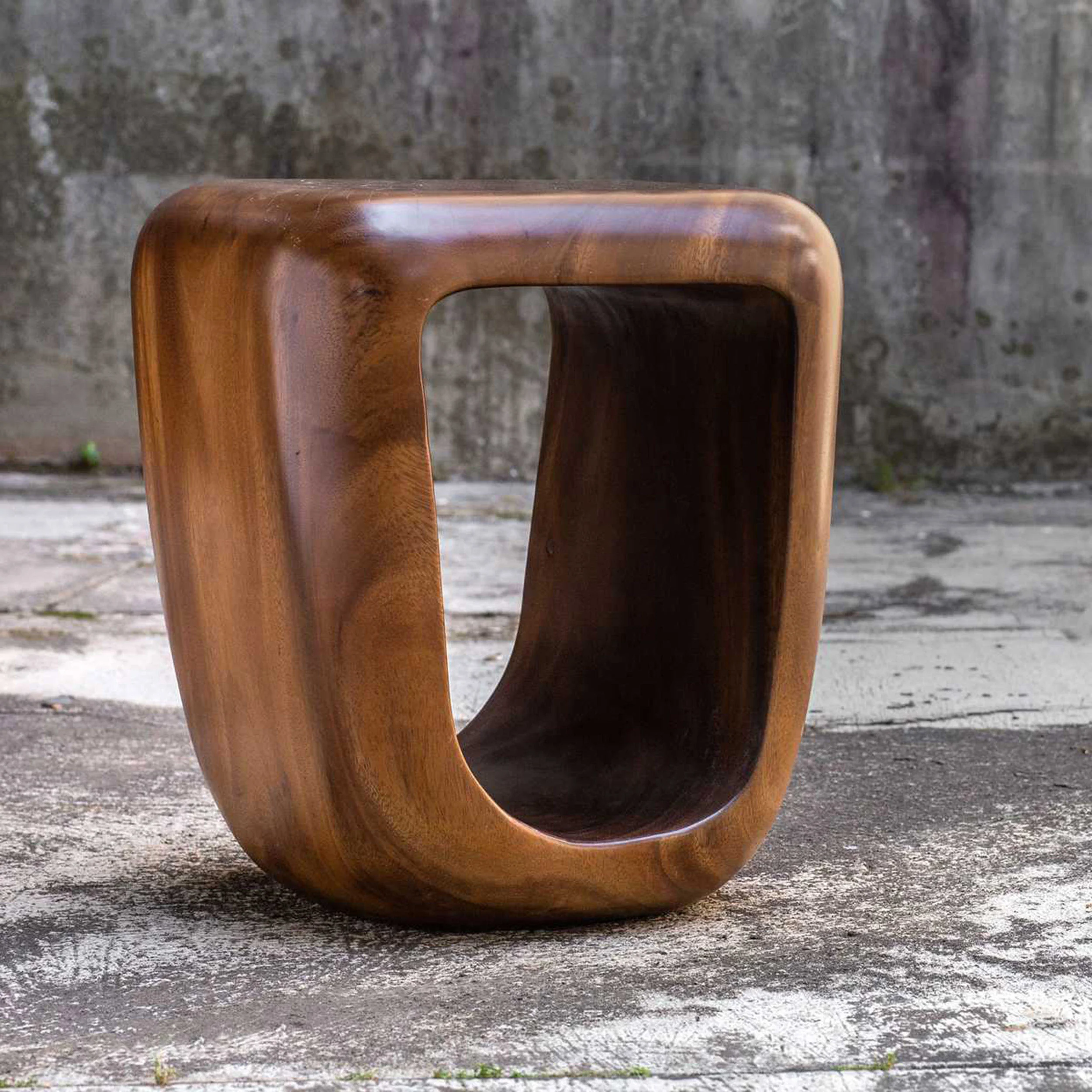 Loophole Accent Stool, Natural Wash - Image 2